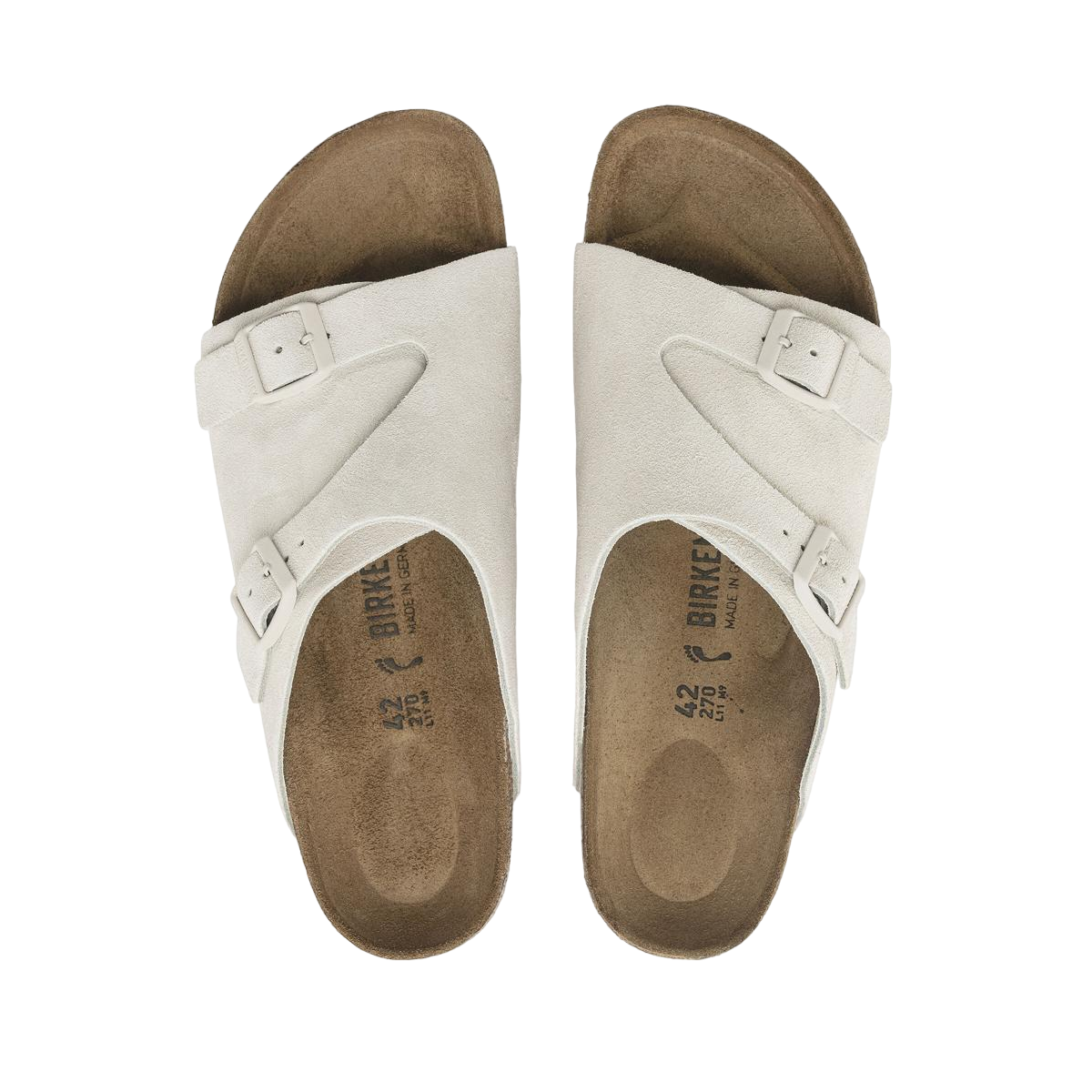 Faux leather sandals BIRKENSTOCK White
