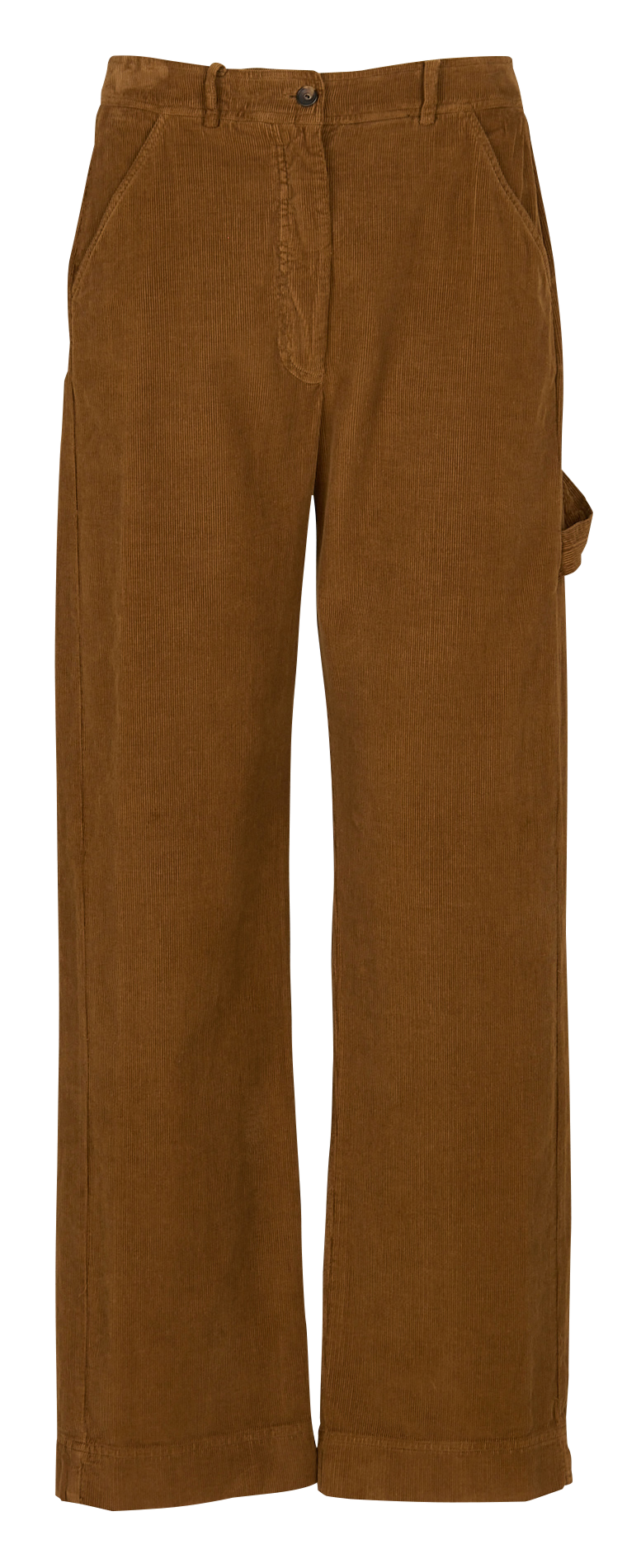 Pantalon droit velours côtelé en coton DIEGA Marron