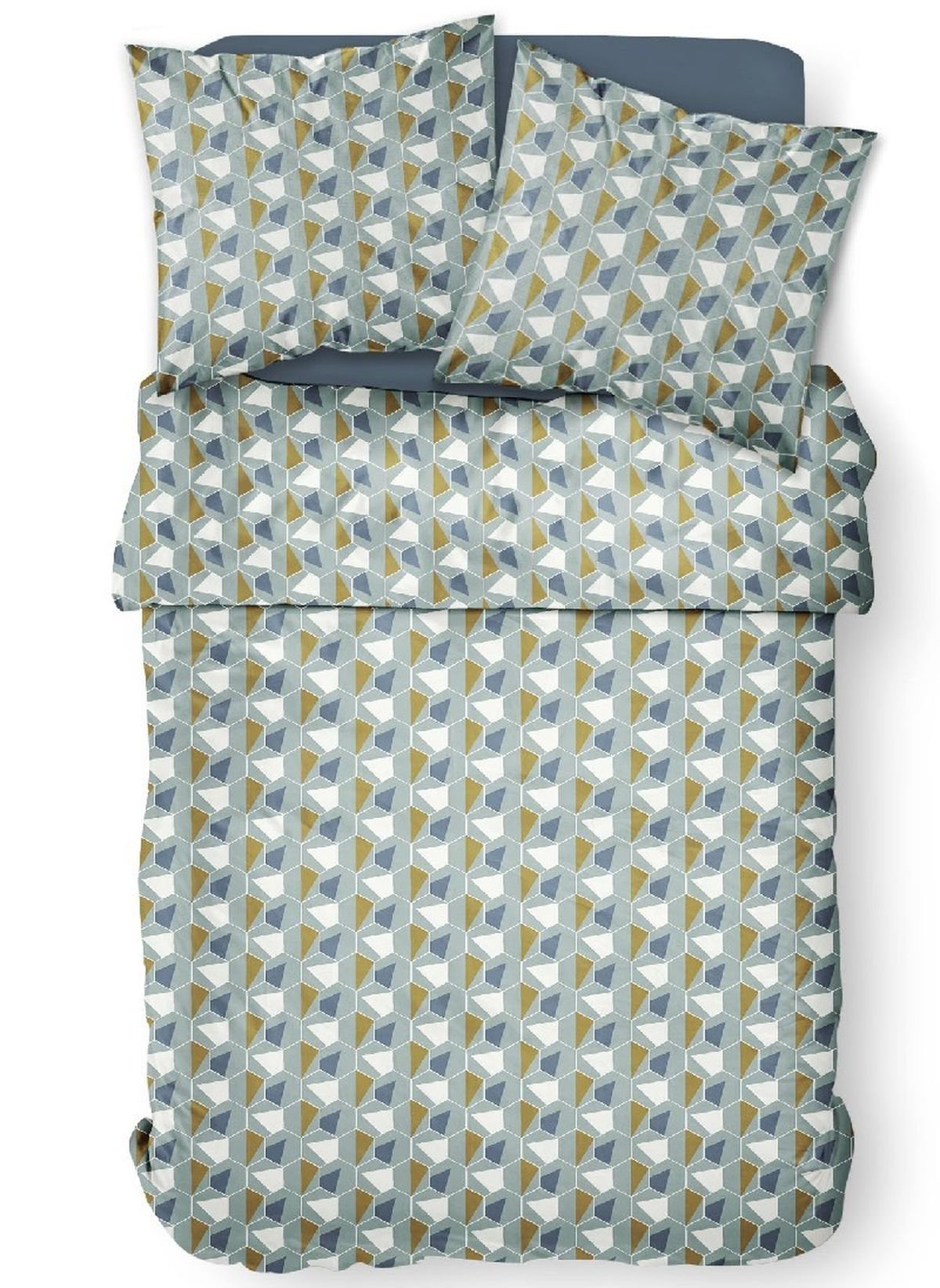 Printed cotton zippered bed set TODAY LINGE DE MAISON Blue