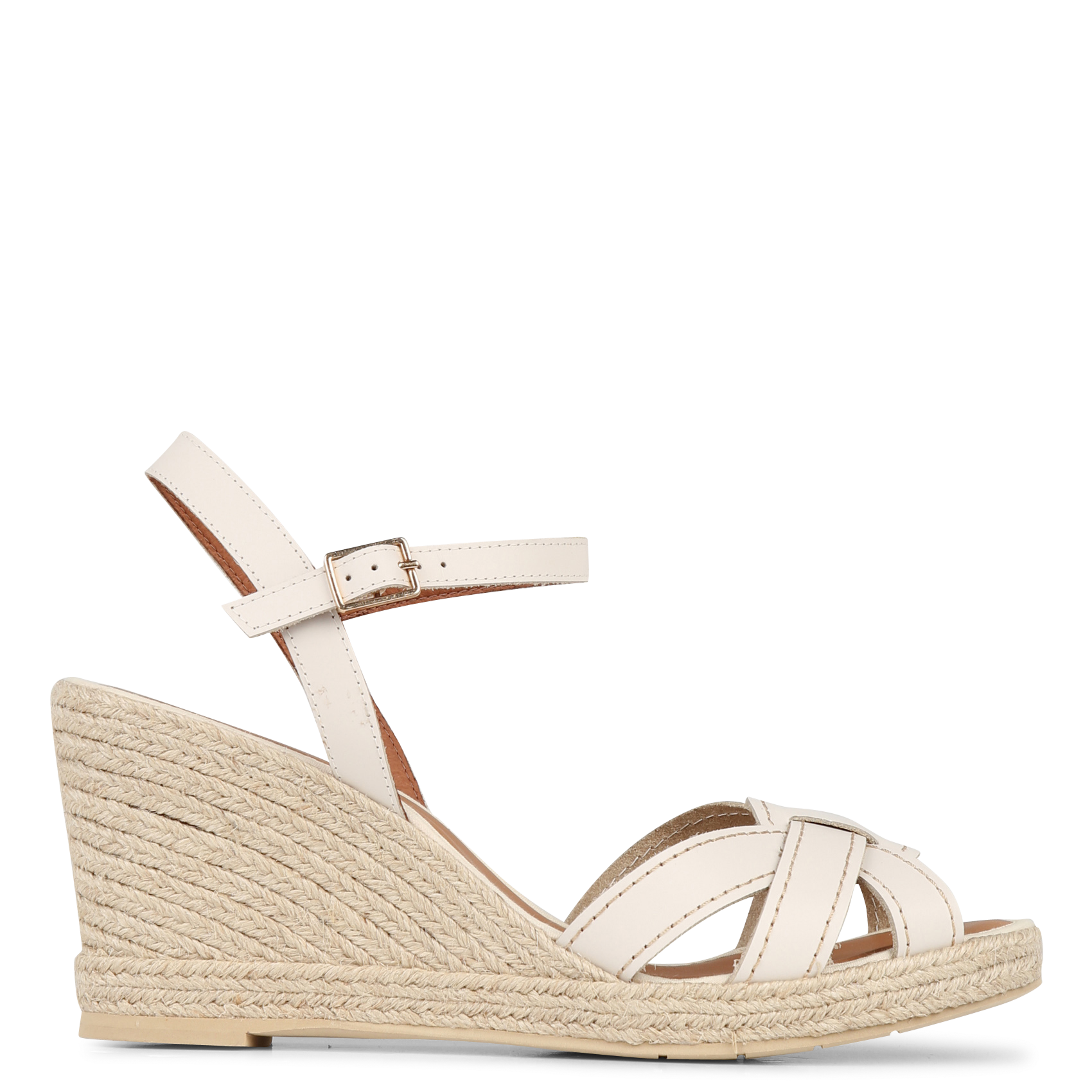 Espadrilles van daim met sleehak MON SOULIER Wit