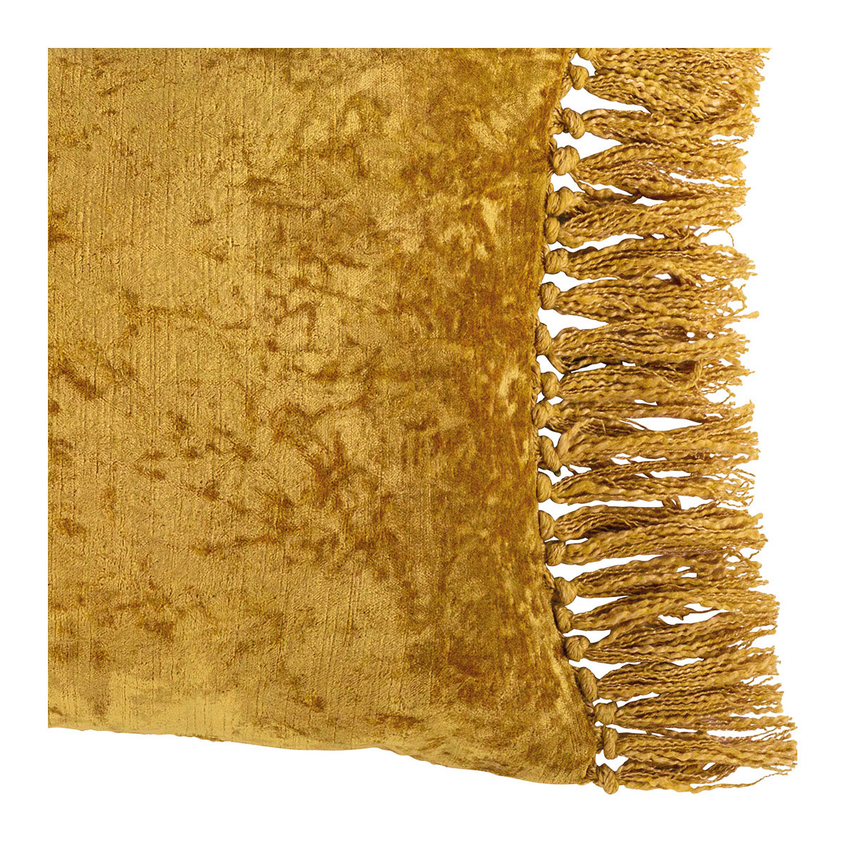 Iridescent velvet cushion cover BLANC D'IVOIRE Yellow