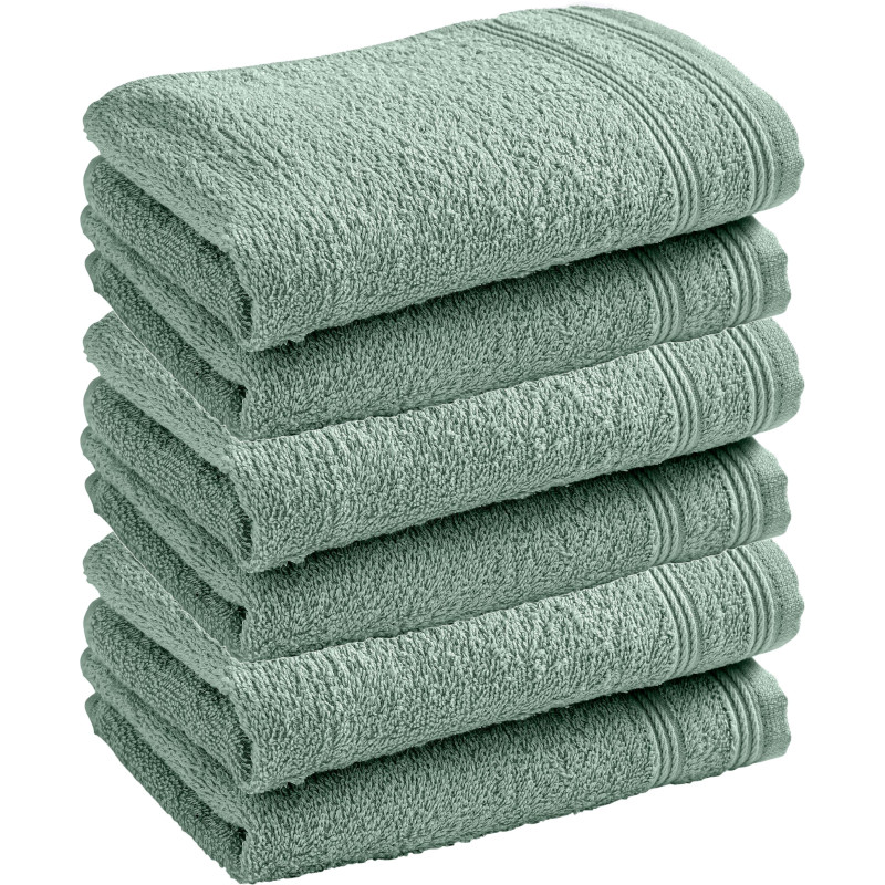 100% combed cotton hand towel COTON PUR Green