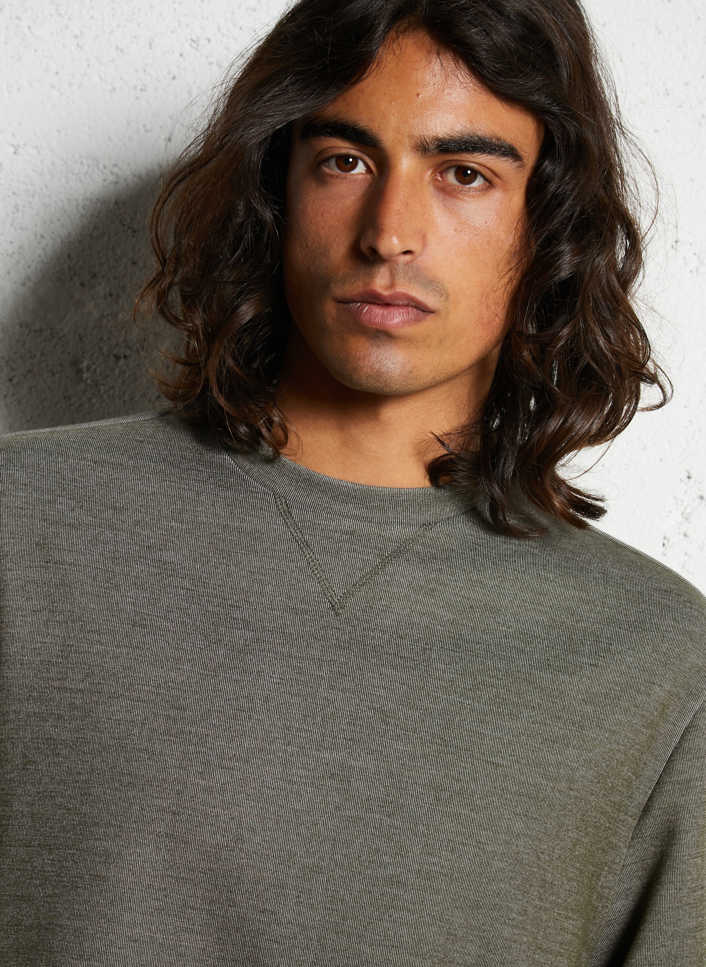 Tee-shirt droit col rond IKKS Kaki