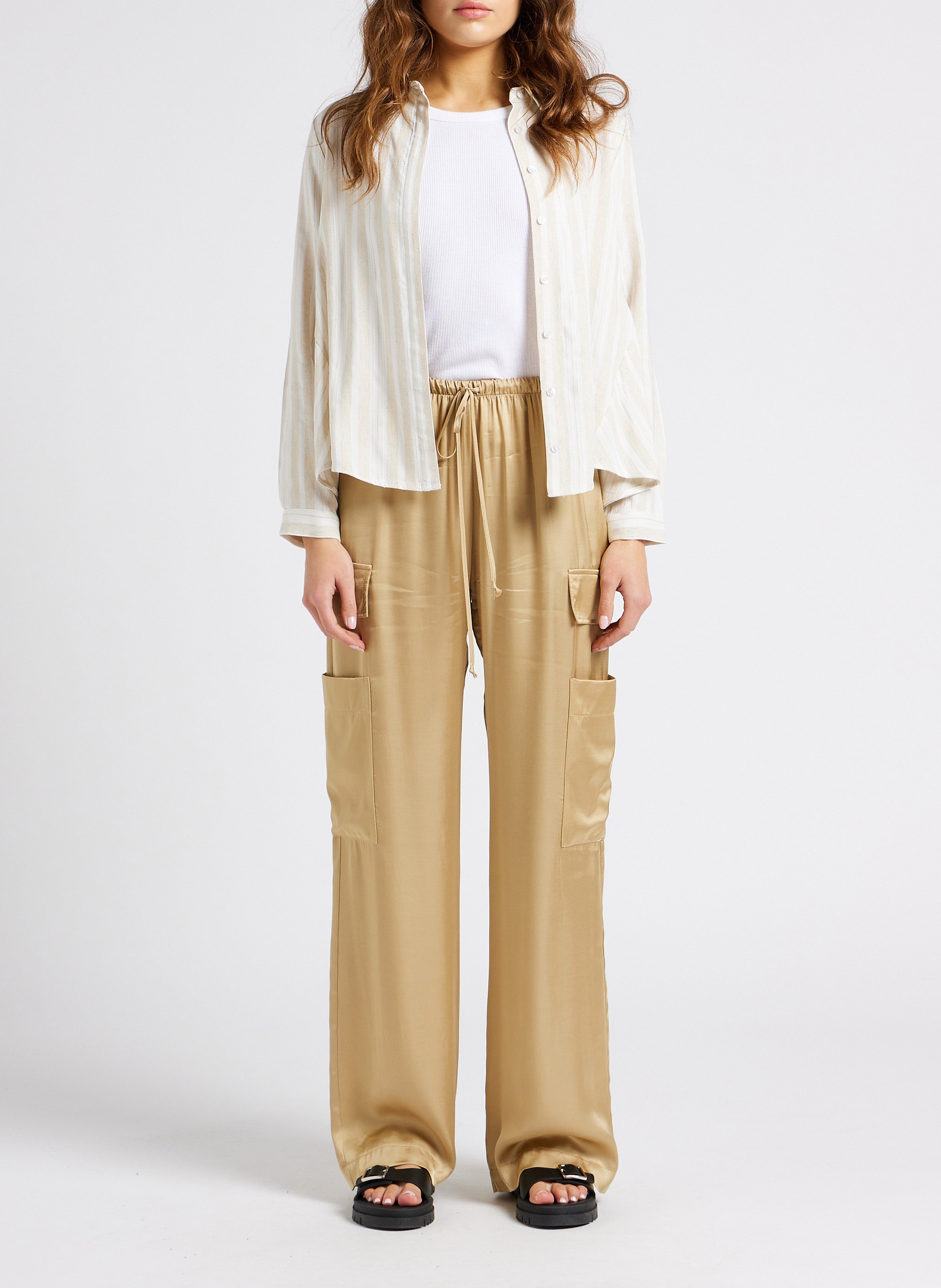 Chemise col classique ample IMPERIAL Beige