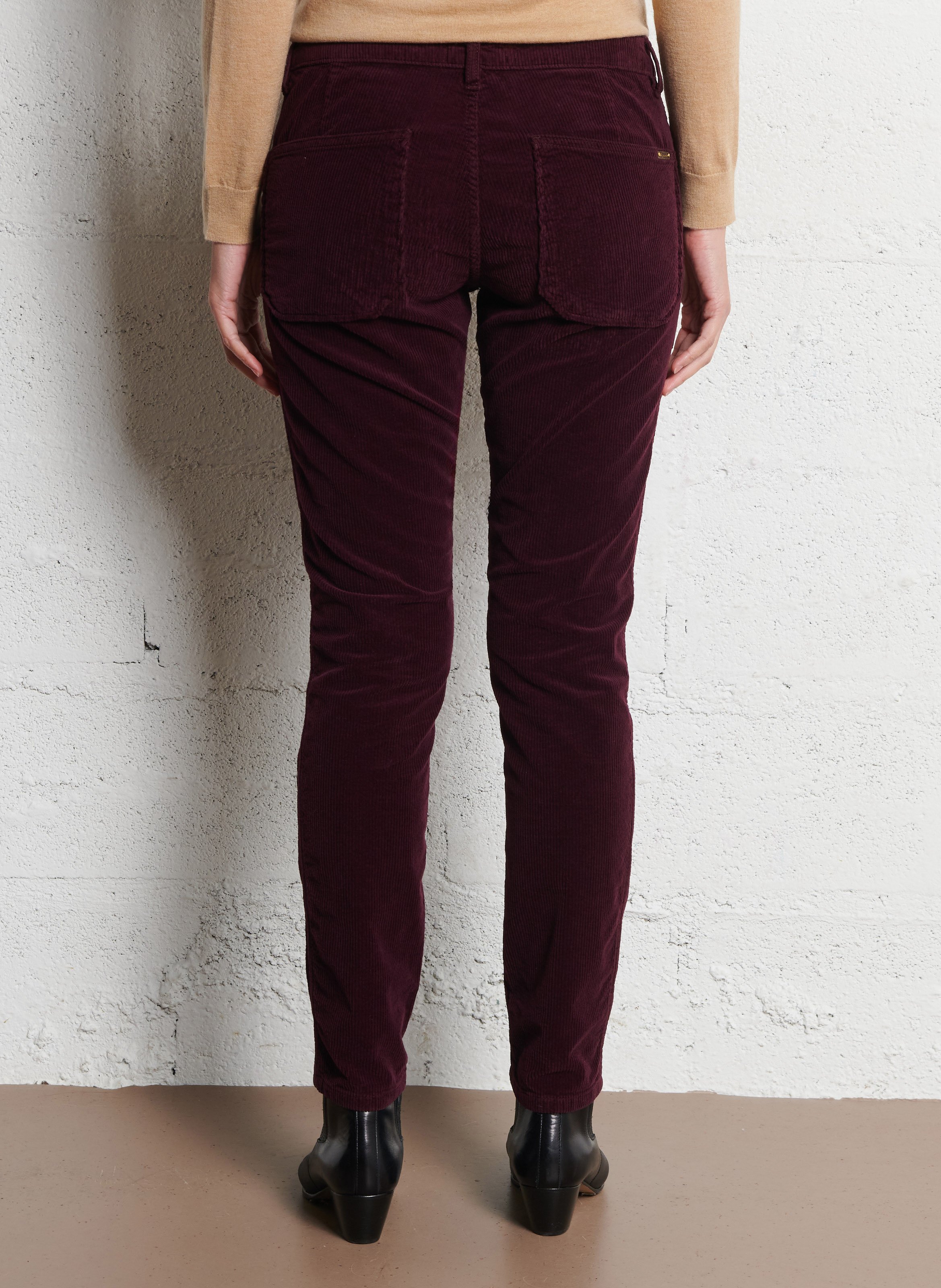 Rechte ribbroek ACQUAVERDE Paars