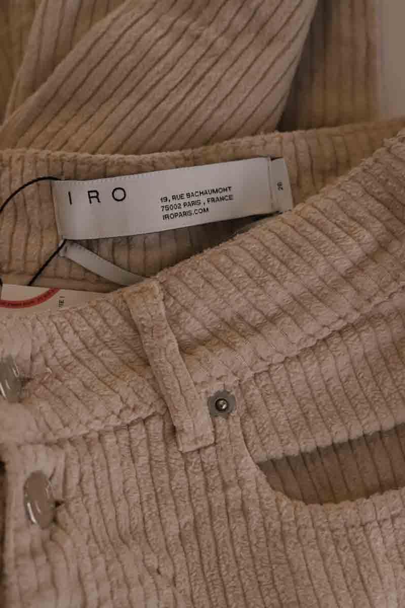 Slim cotton trousers IRO - Seconde Main Beige