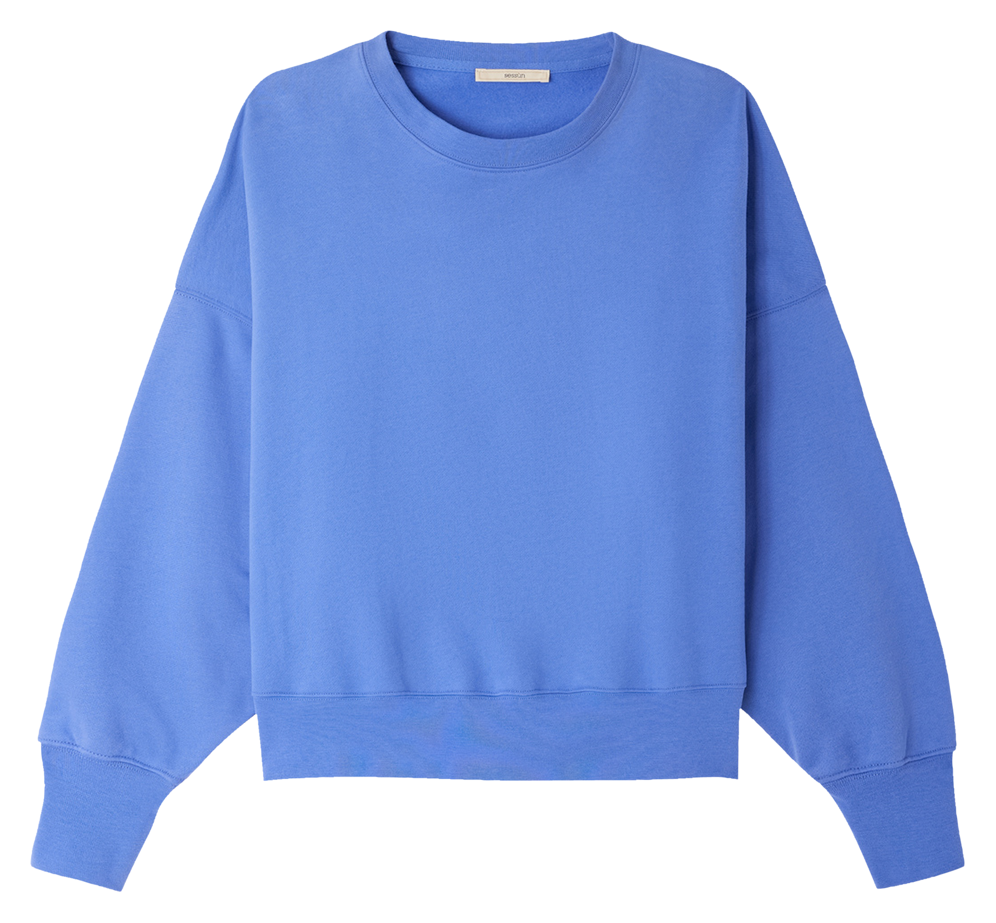 Oversized short cotton sweatshirt SESSUN Blue