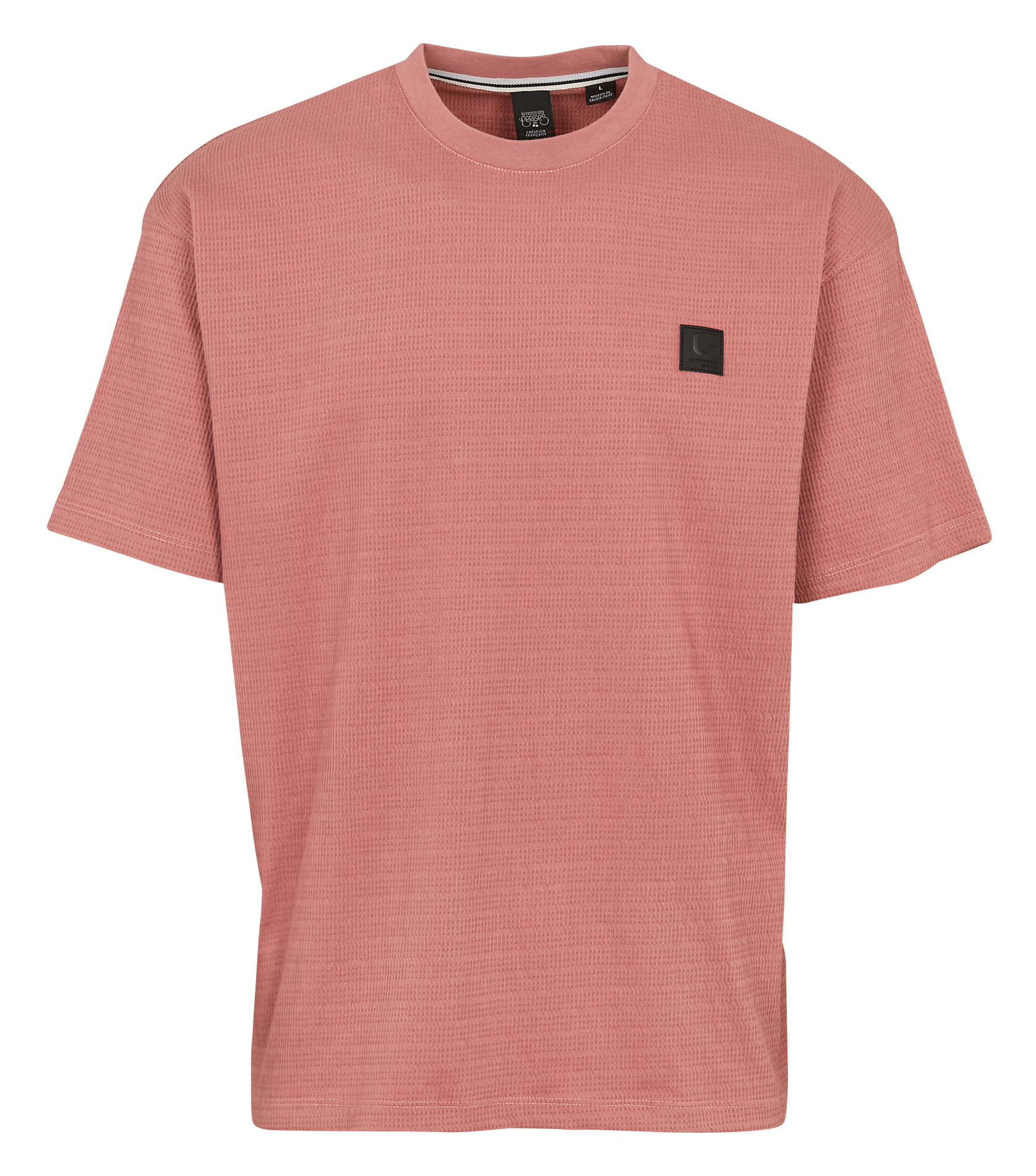 T-shirt scollo tondo lavorato LE TEMPS DES CERISES Rosso