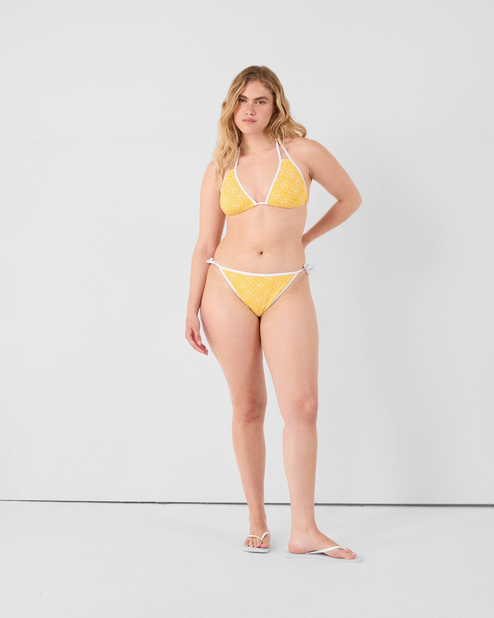 Bas de maillot de bain brésilien mono maddie monogram bottom JOTT Jaune