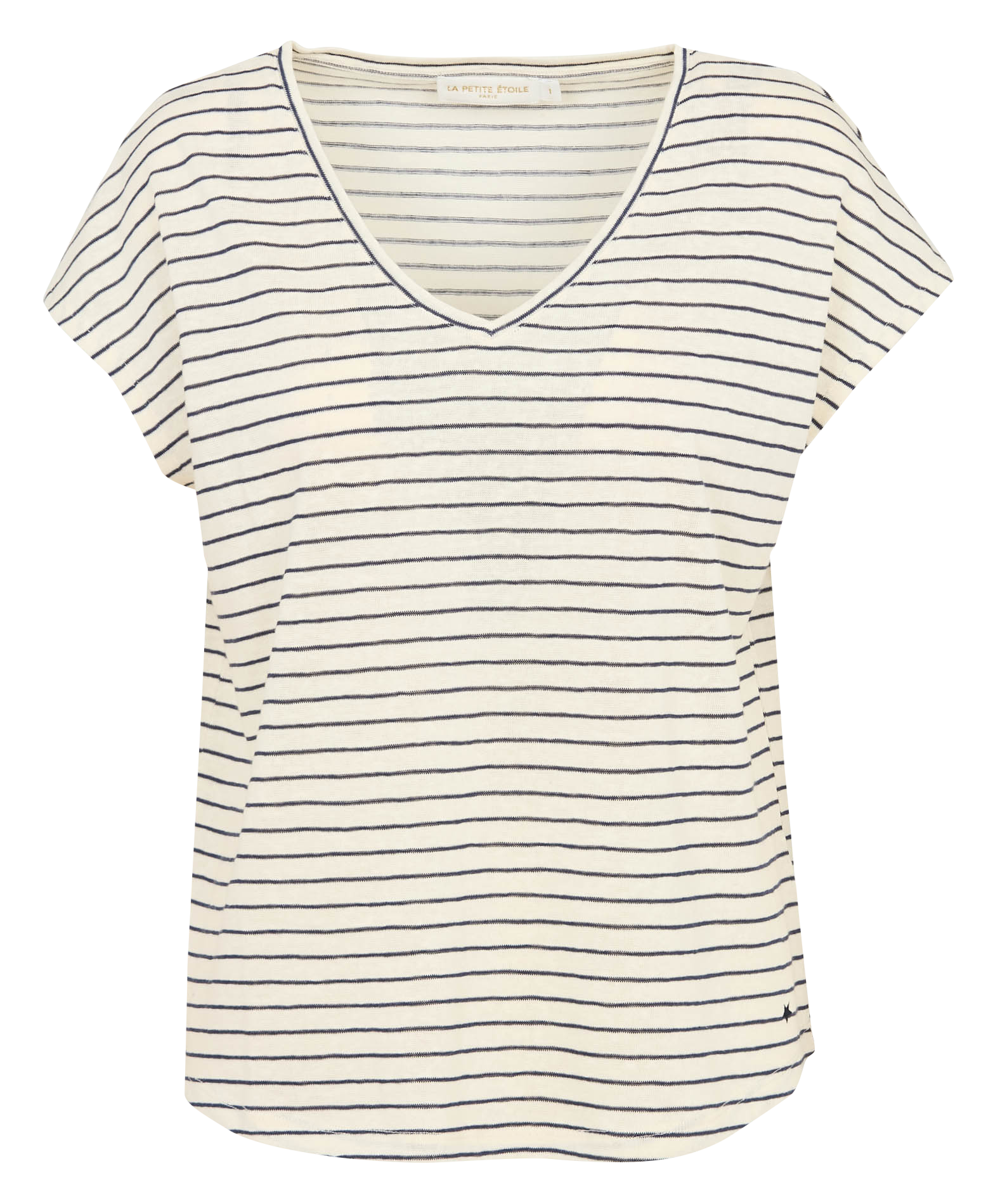 Tee-shirt col V ample LA PETITE ETOILE Beige