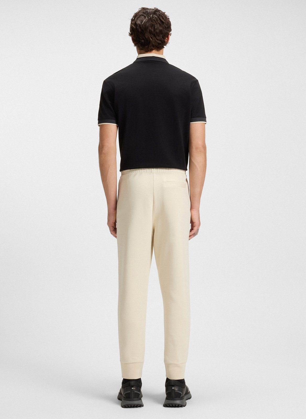 Printed cotton sweatpants BOSS White