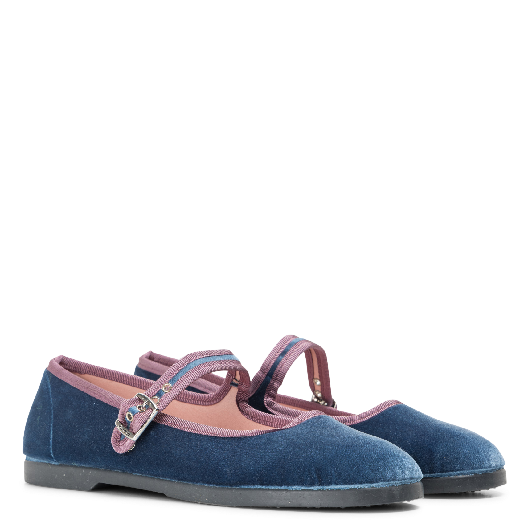 Velour ballet pumps VICTORIA Multicolored