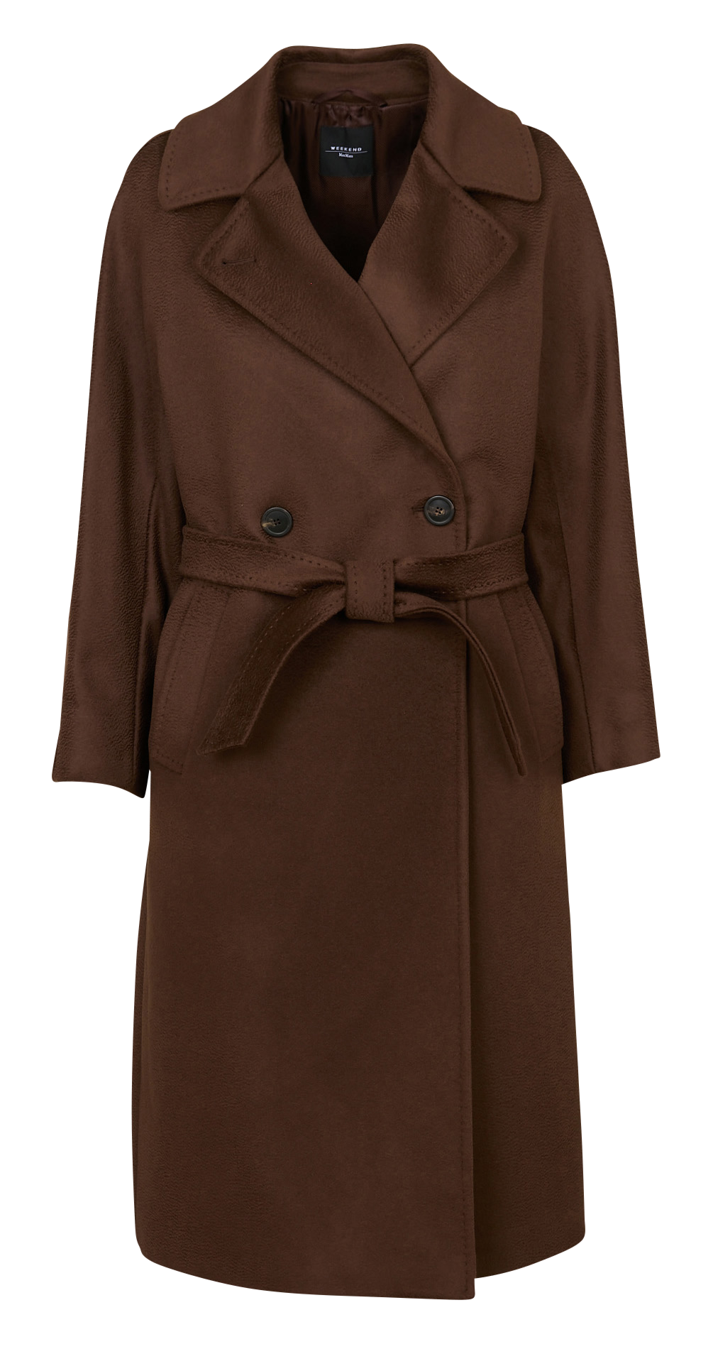 Coat with tailored collar RESINA Chocolat