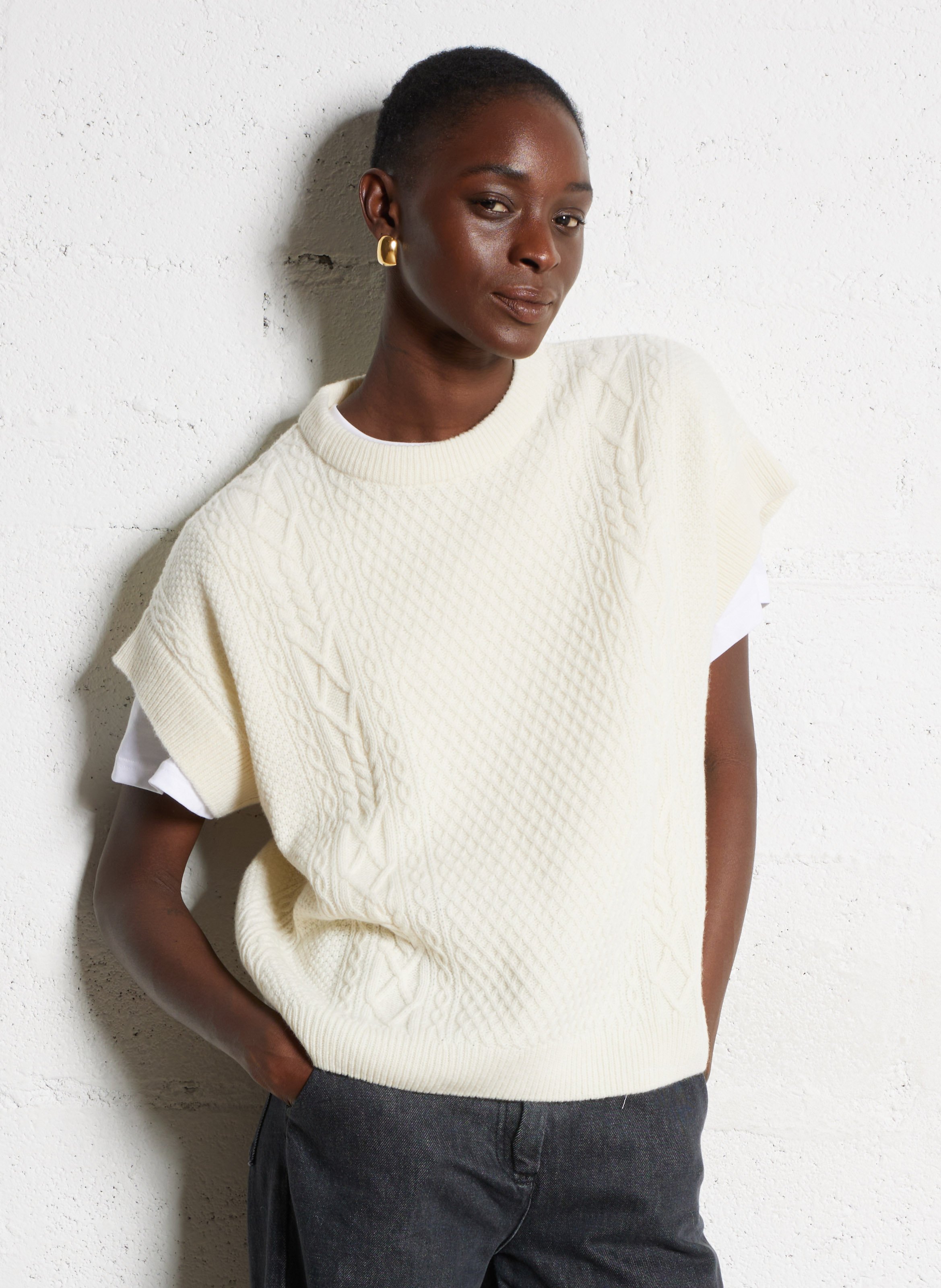Pull oveersize en laine mélangée ARMOR LUX Beige