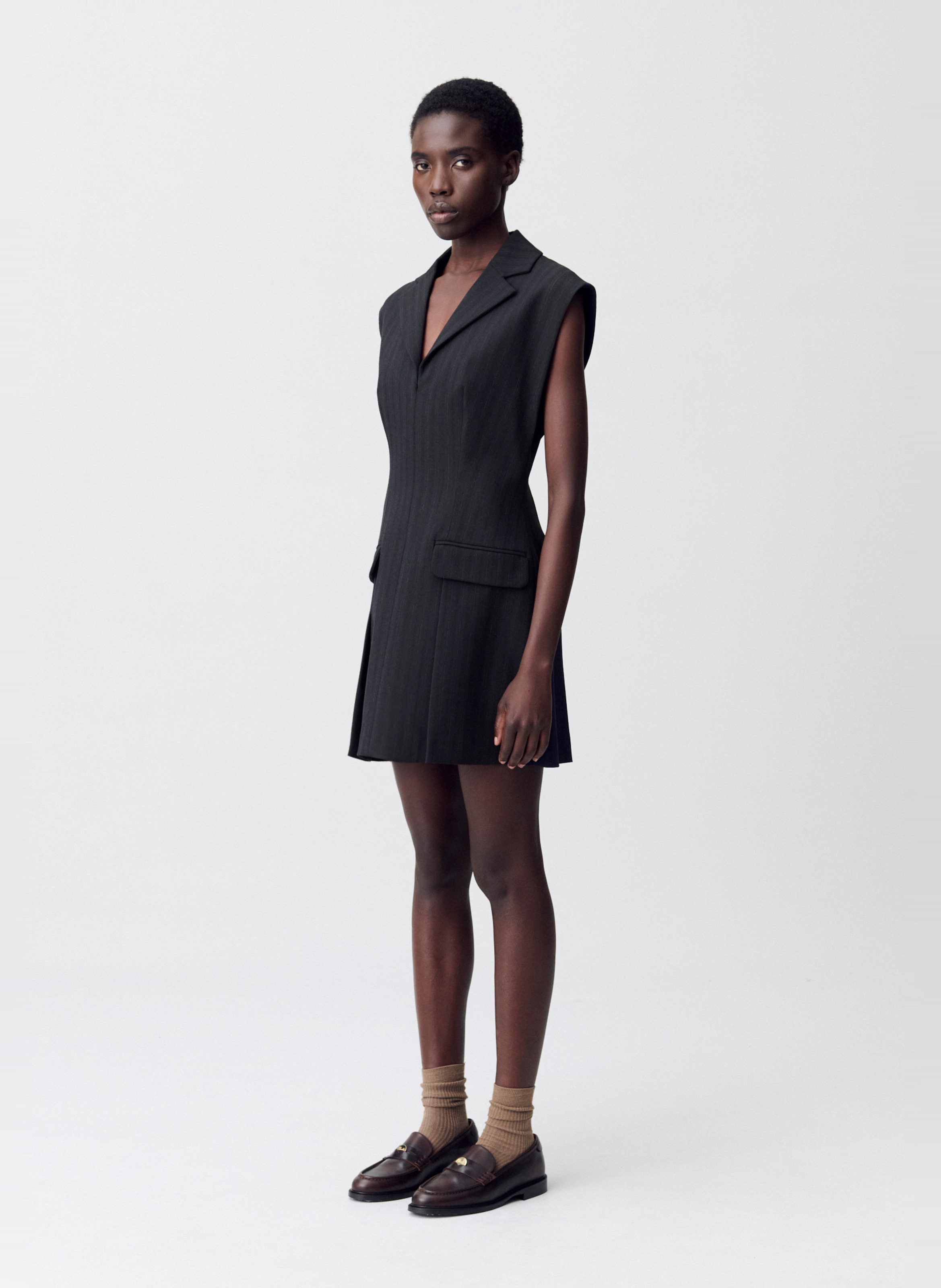 Short dress with tailored collar CLAUDIE PIERLOT Multicolored