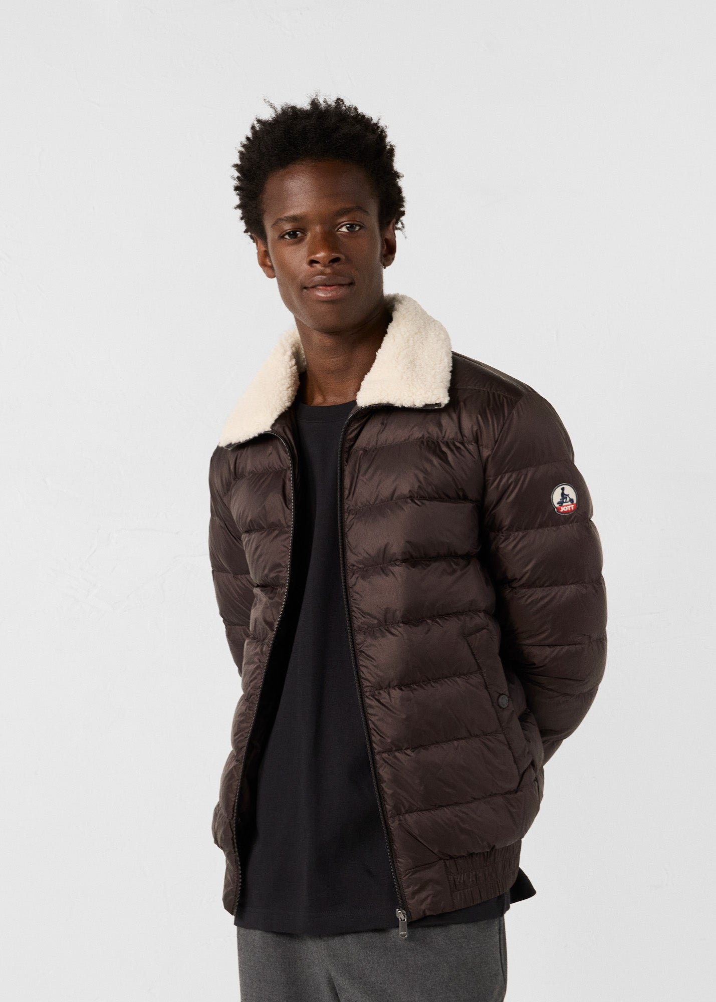 Black coffee aviator jacket Chuck JOTT Brown