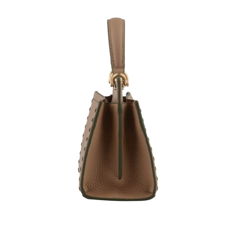 Handbag - cowhide leather POURCHET Brown