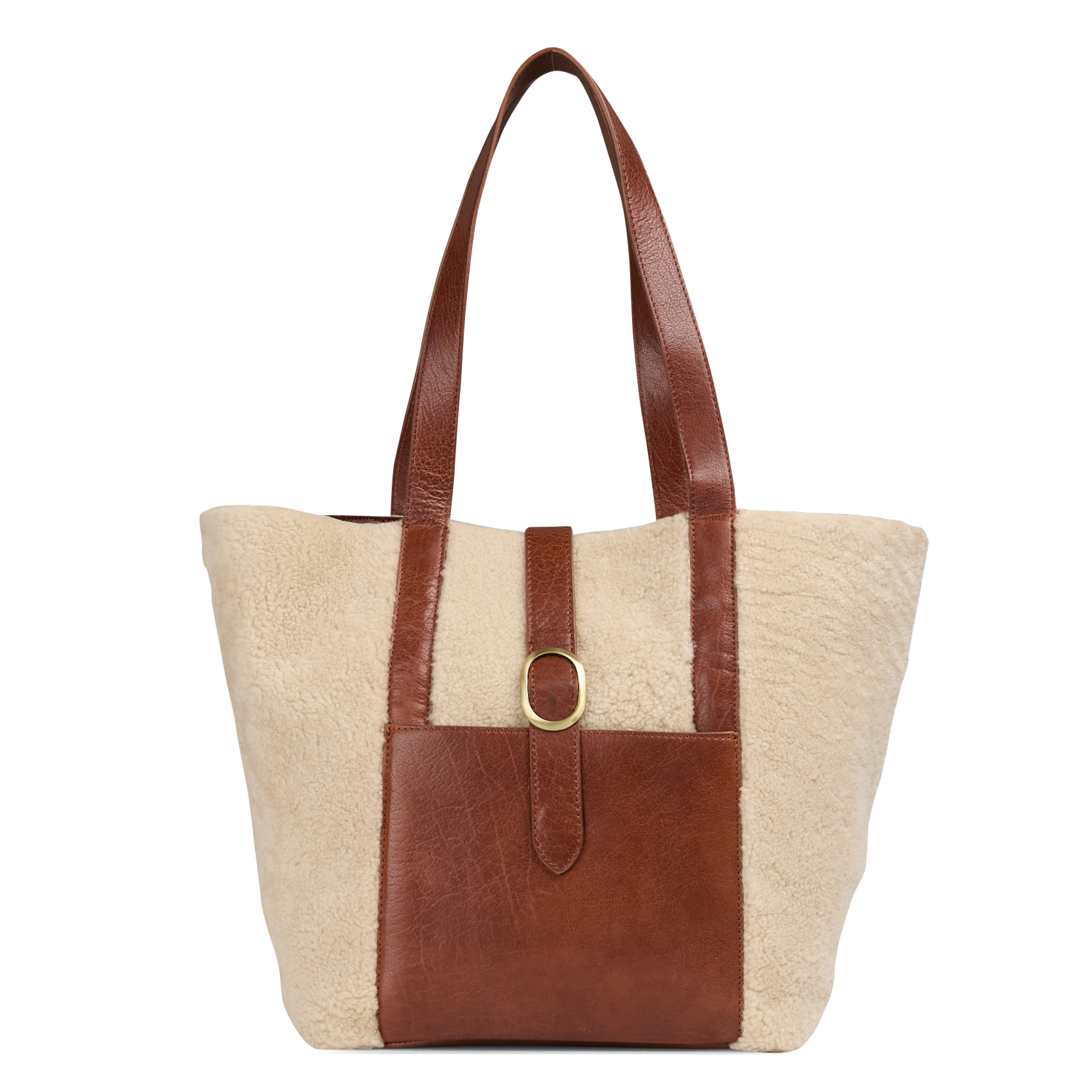 Sac week-end en fourrure bouclette MAISON 123 Blanc