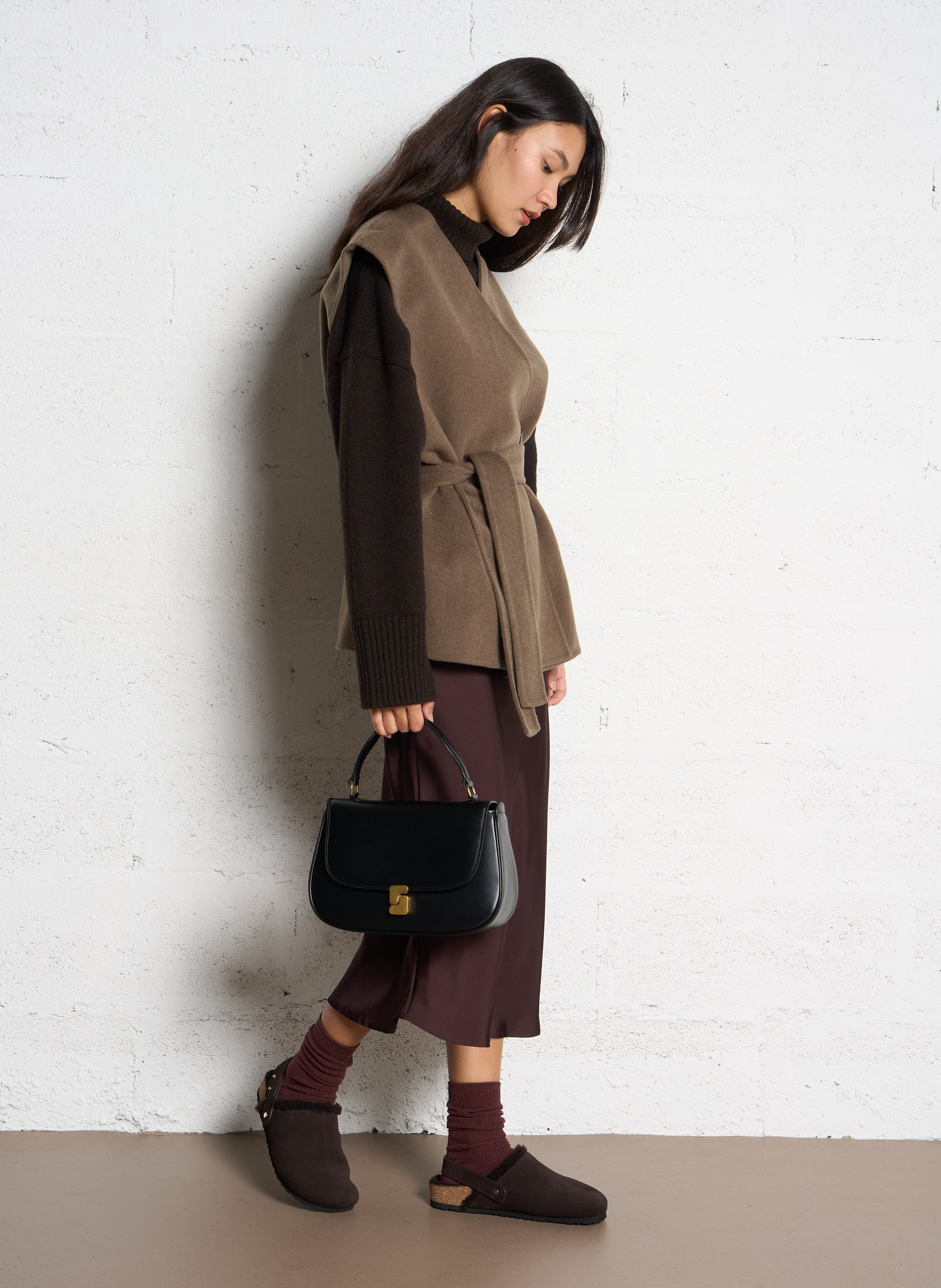 Sac à main en cuir SOEUR Noir