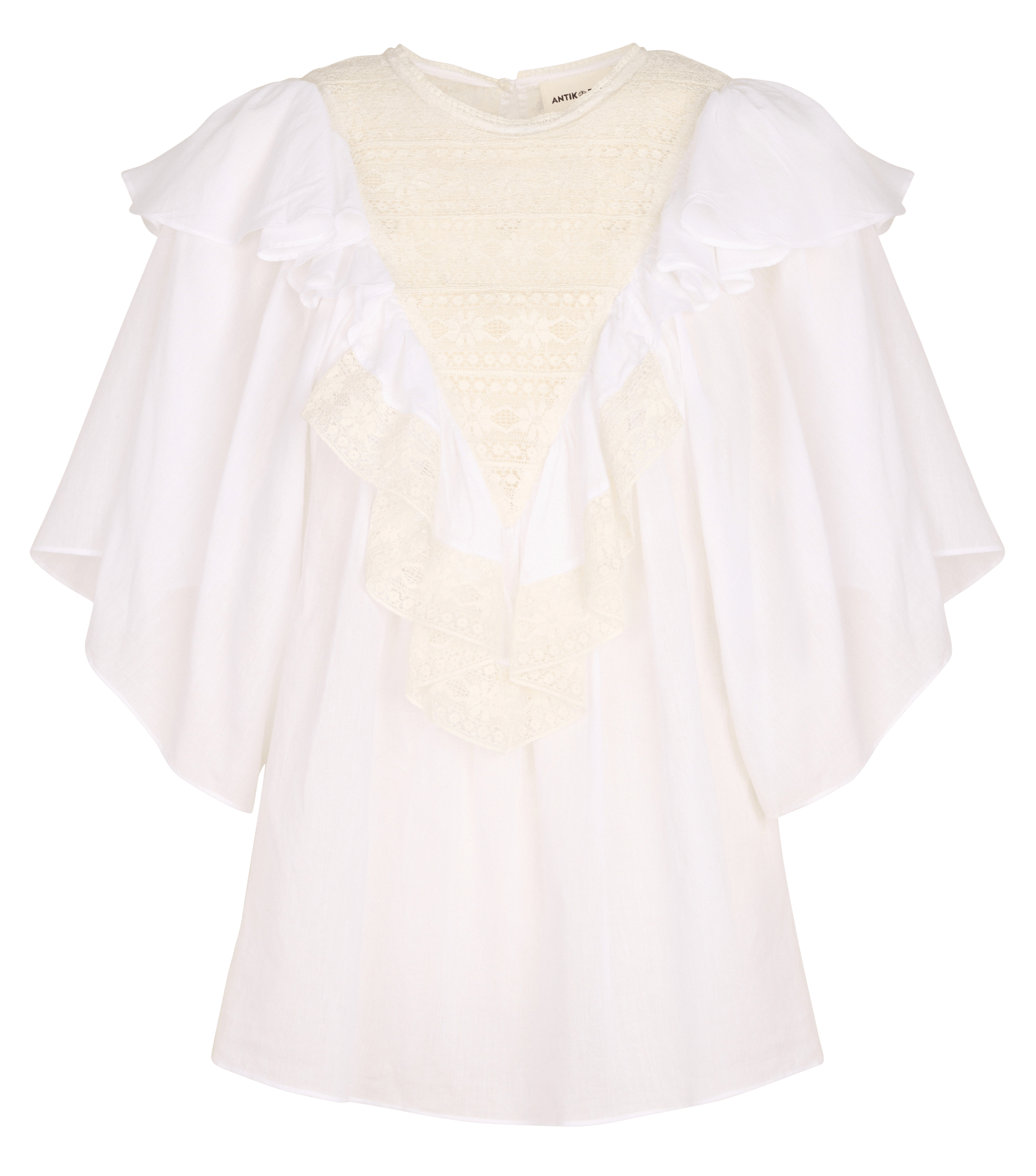 Blusa scollo tondo in cotone ANTIK BATIK Bianco