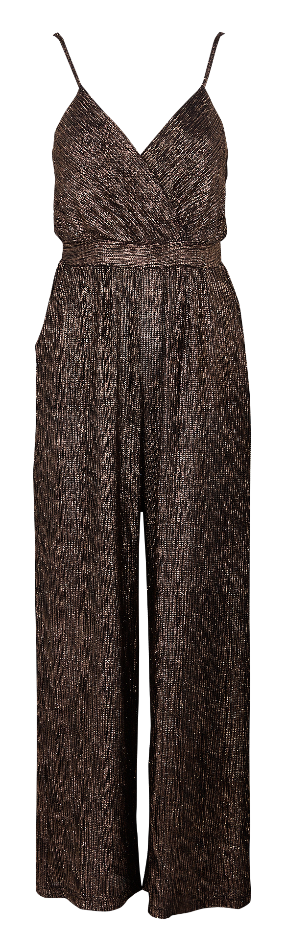 Combinaison pantalon pailletée à bretelles LA PETITE ETOILE Doré