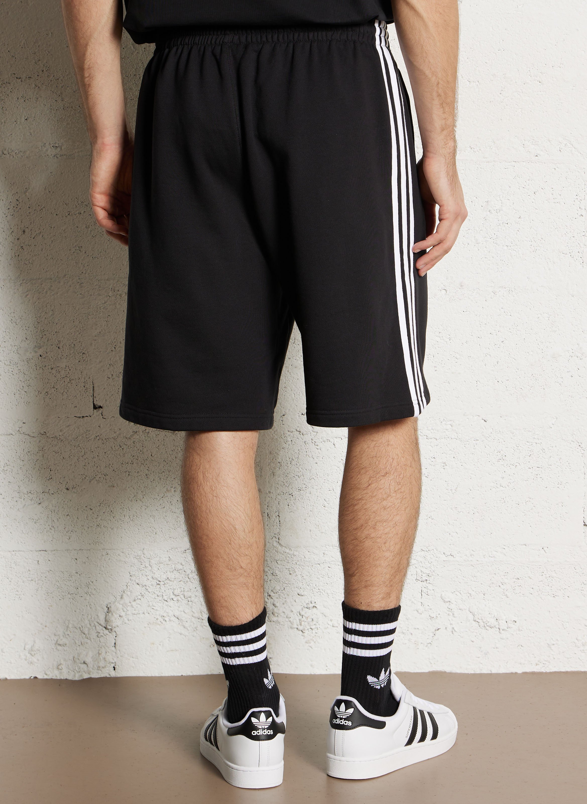 Straight cotton shorts ADIDAS Black