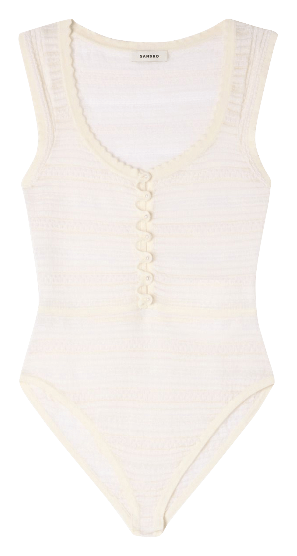 Body en maille en laine mélangée SANDRO Beige