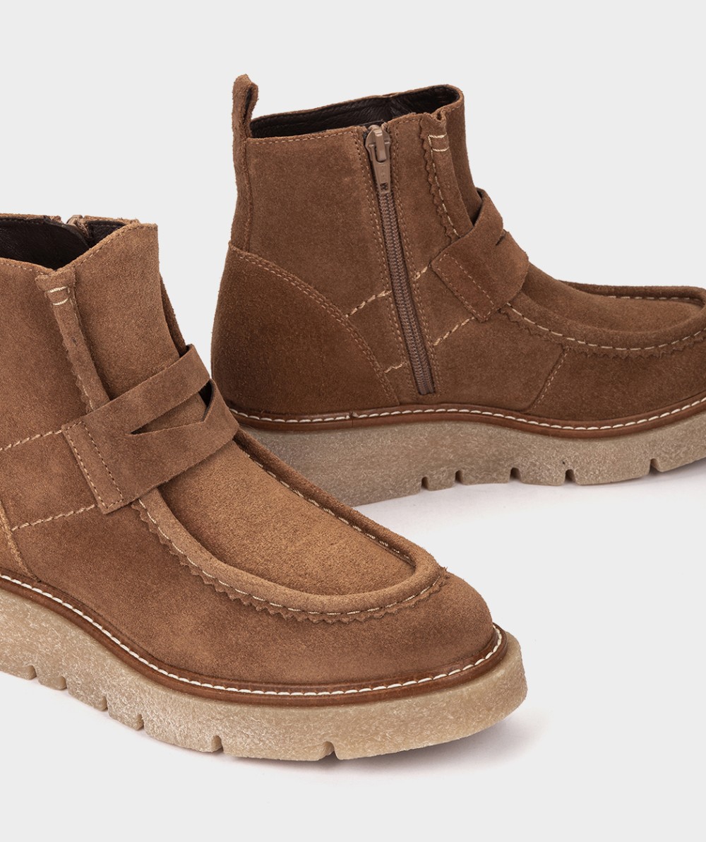 Brown suede ankle boots PEDRO MIRALLES Brown