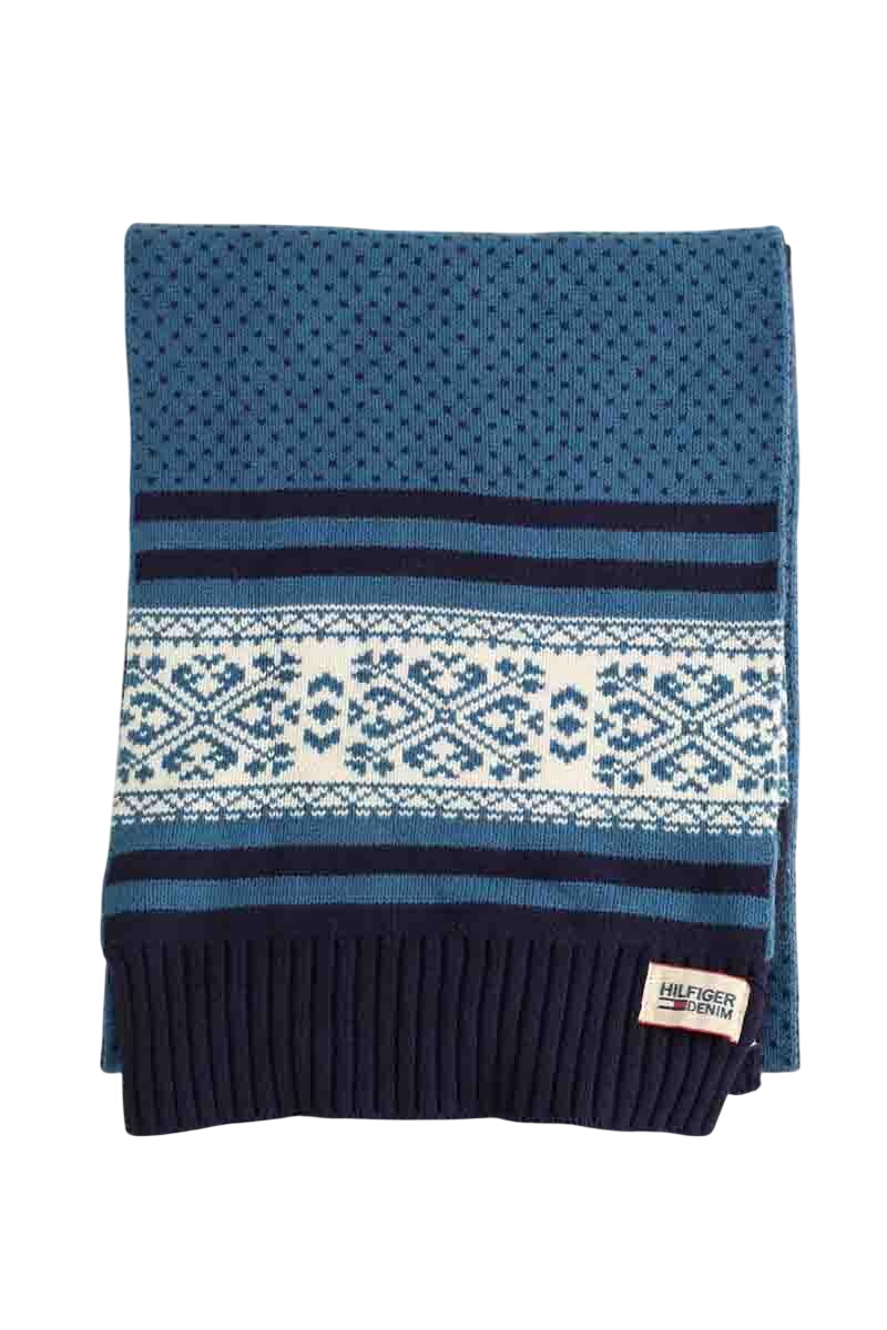 Scarf TOMMY HILFIGER - SECONDE MAIN Blue