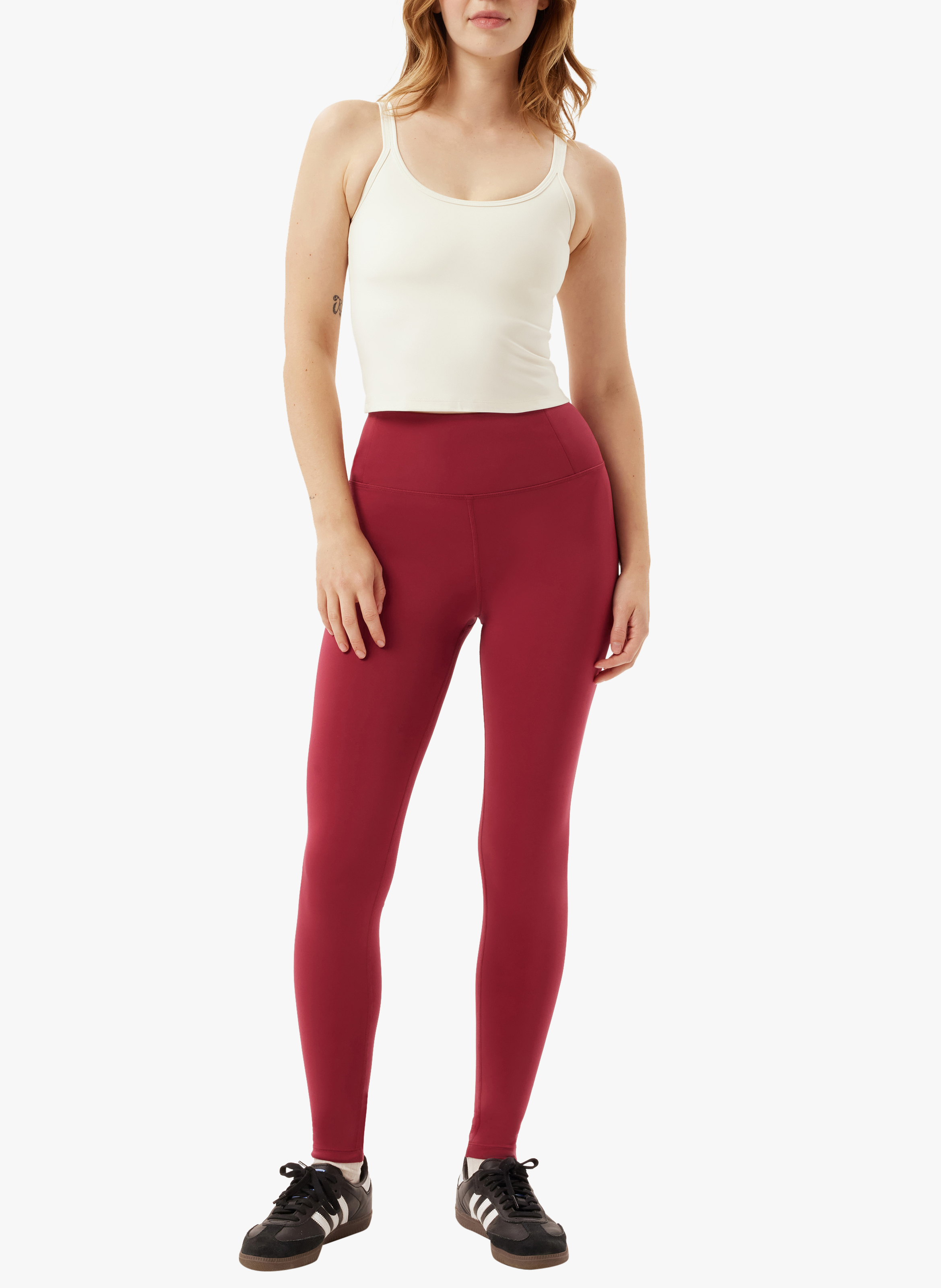 Kurzes Tanktop mit quadratischem Ausschnitt GIRLFRIEND COLLECTIVE Weiss