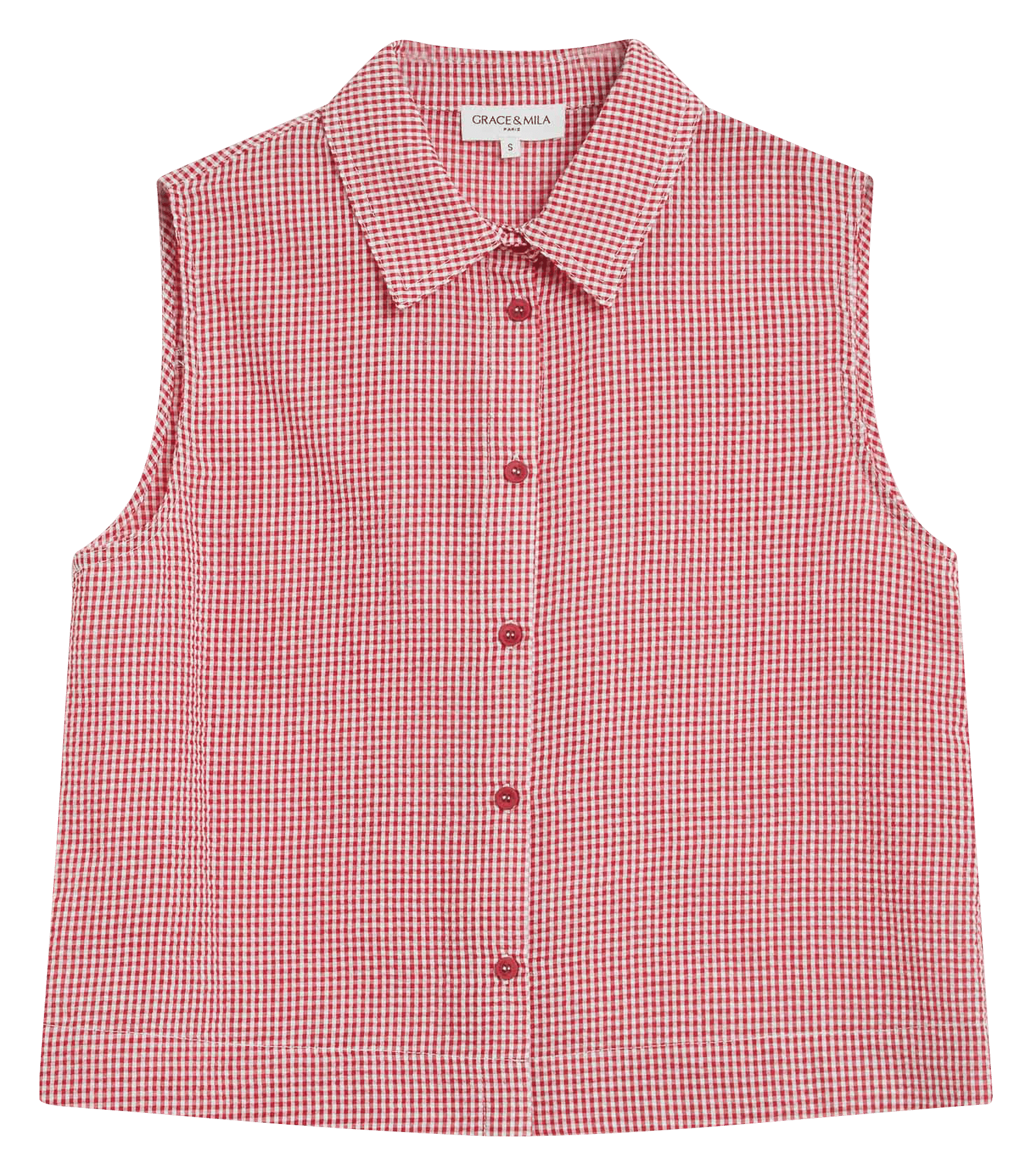 Baumwoll-Bluse GRACE ET MILA Rot
