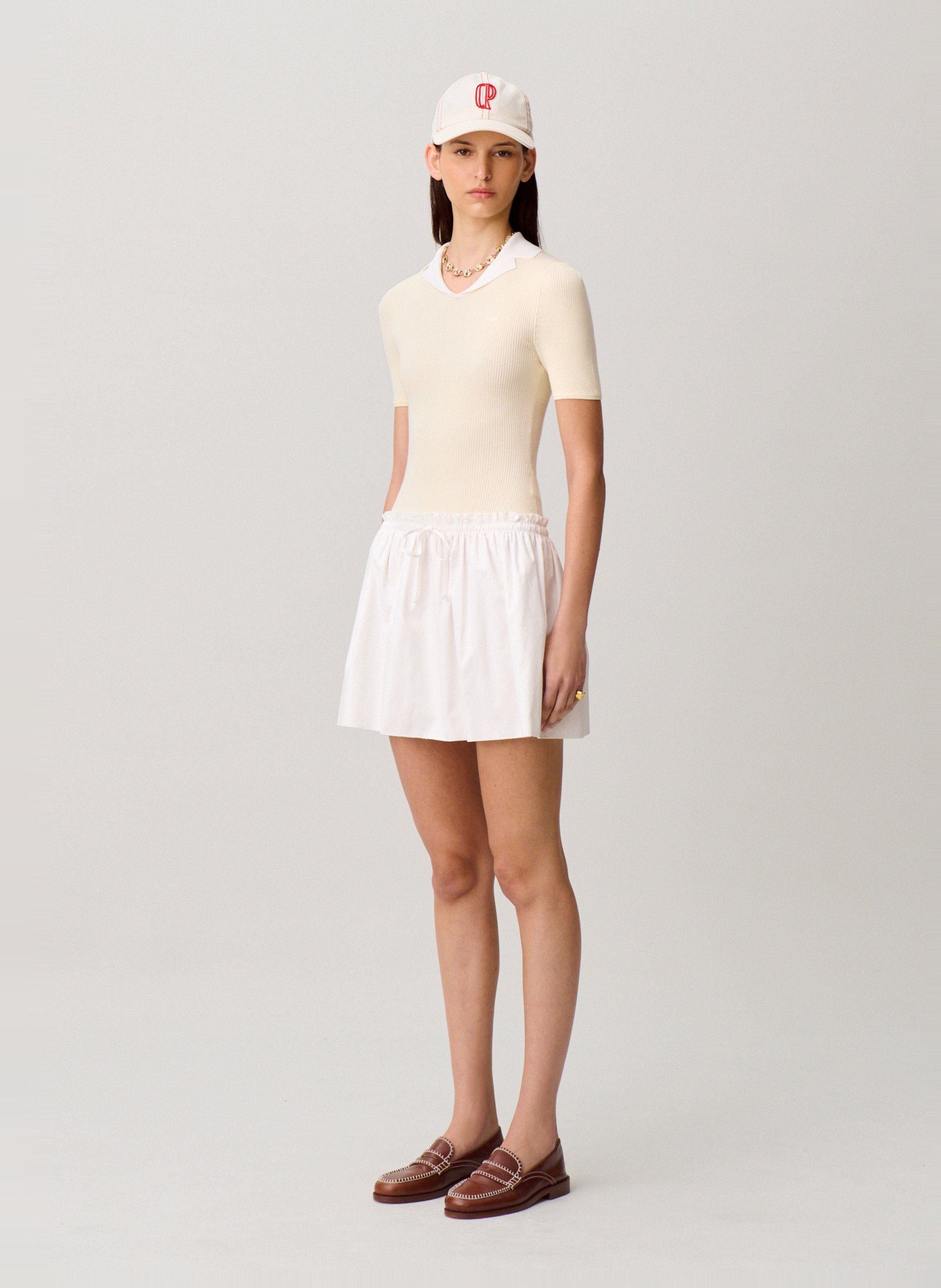 Baumwollkleid CLAUDIE PIERLOT Beige