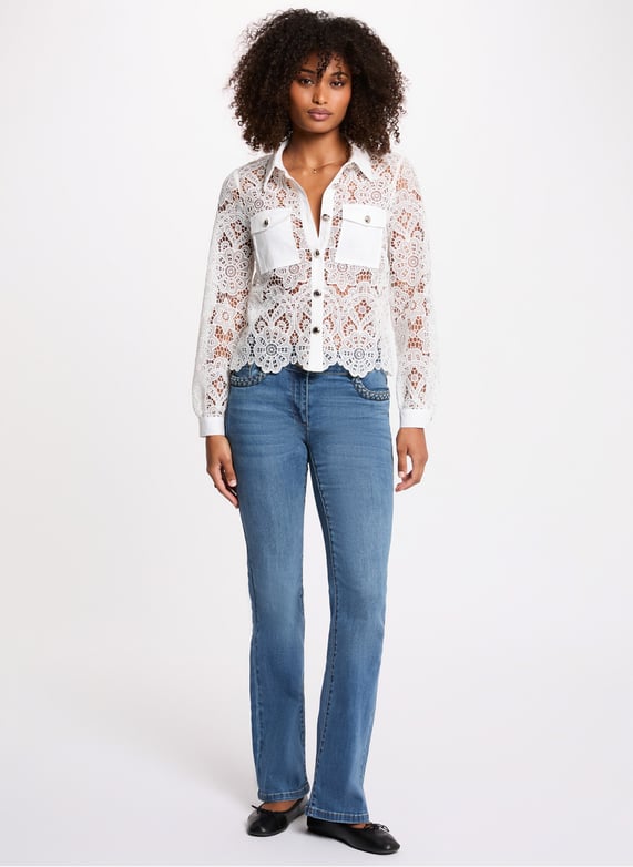 Chemise détail dentelle Femme - Noir Chemise détail dentelle Femme - Noir