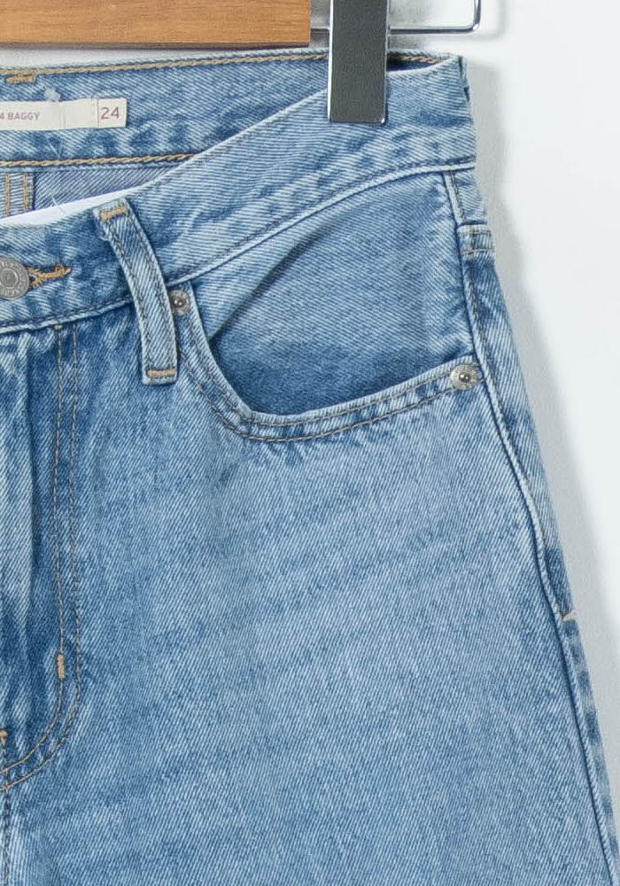 Cropped slim jeans with studs LEVI'S - Seconde main Blue