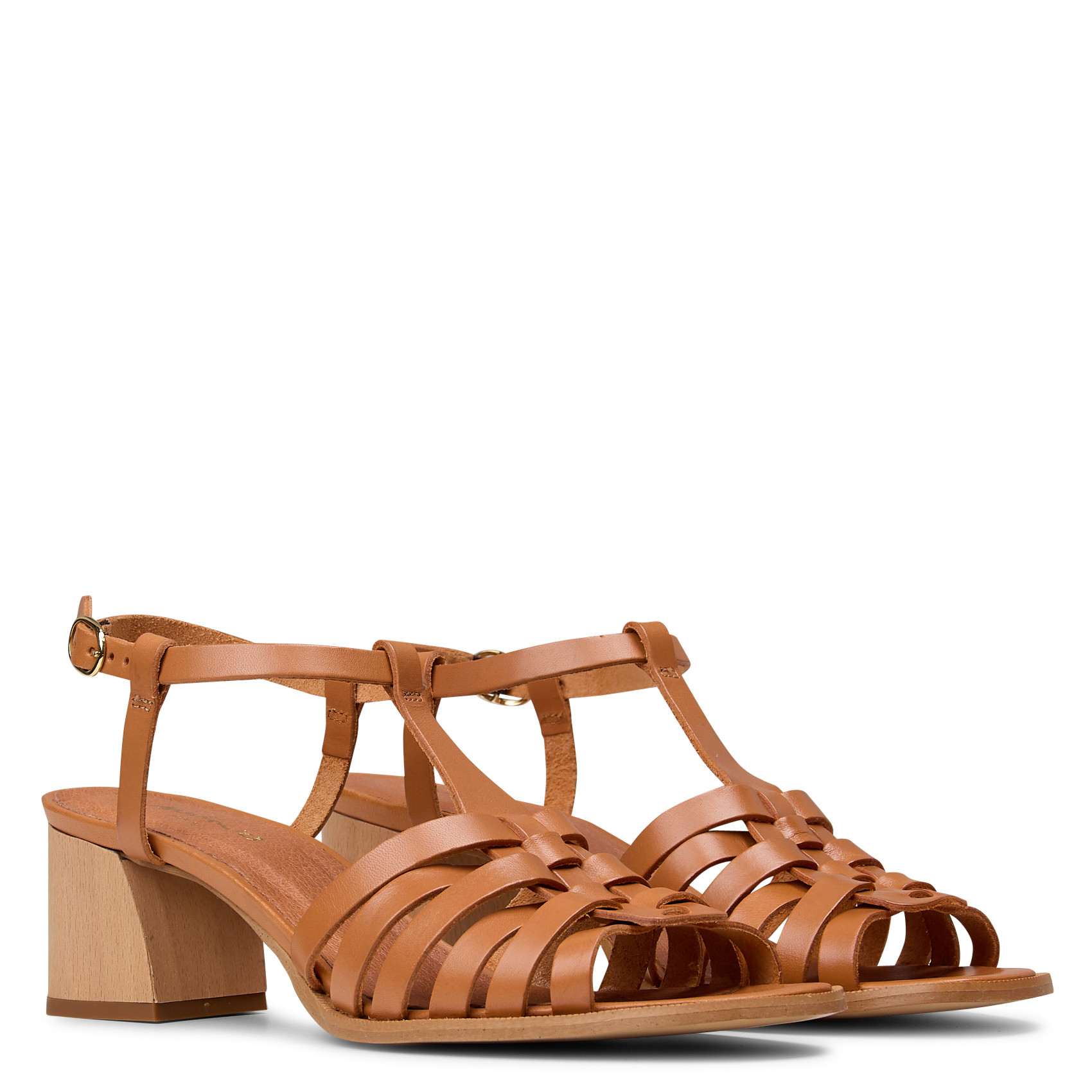 Alice - Ledersandalen mit Absatz MAISON 123 Beige