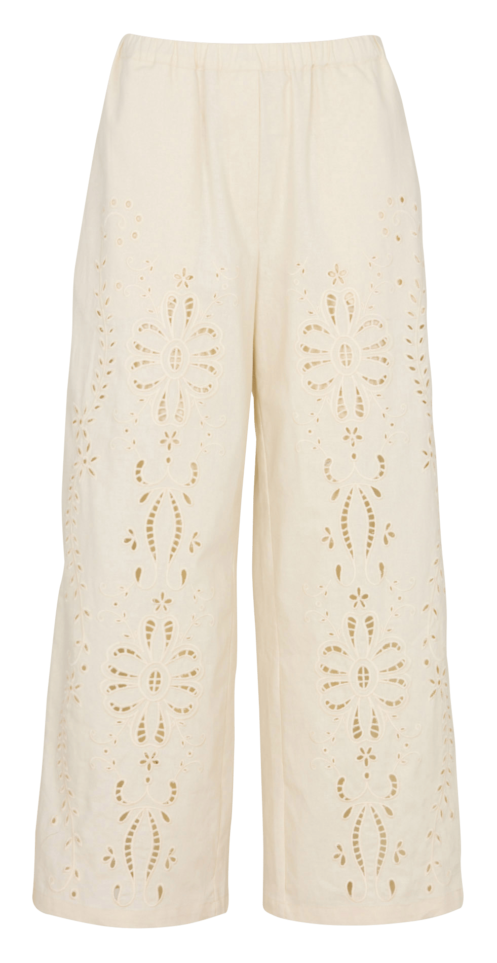 Wide cotton trousers  BERENICE Beige