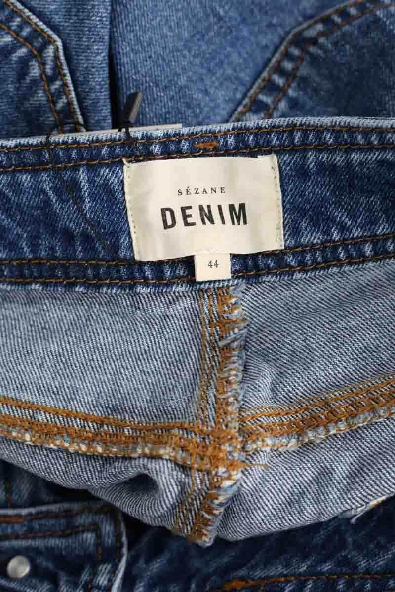 - Straight-leg jeans
- 5 pockets
- Straight cut
- Faded effect SEZANE - Seconde main Blue