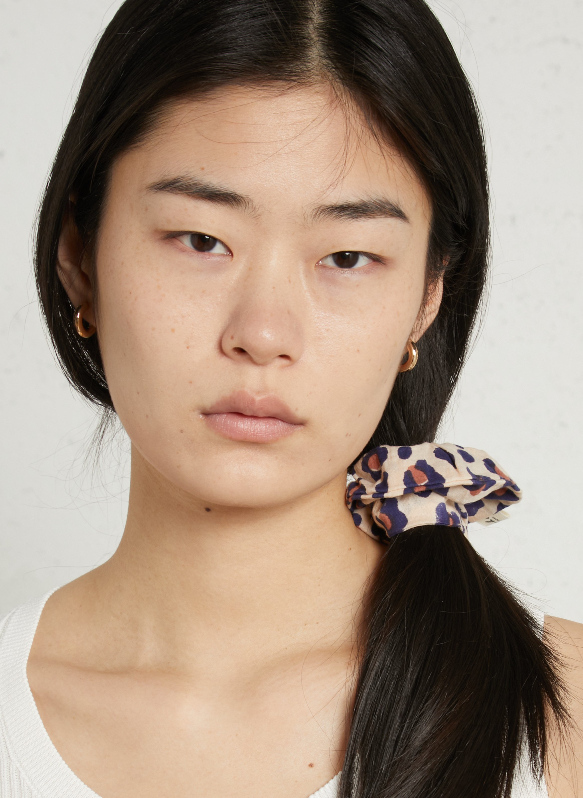 Katoenen scrunchie met print APACHES COLLECTIONS Oranje