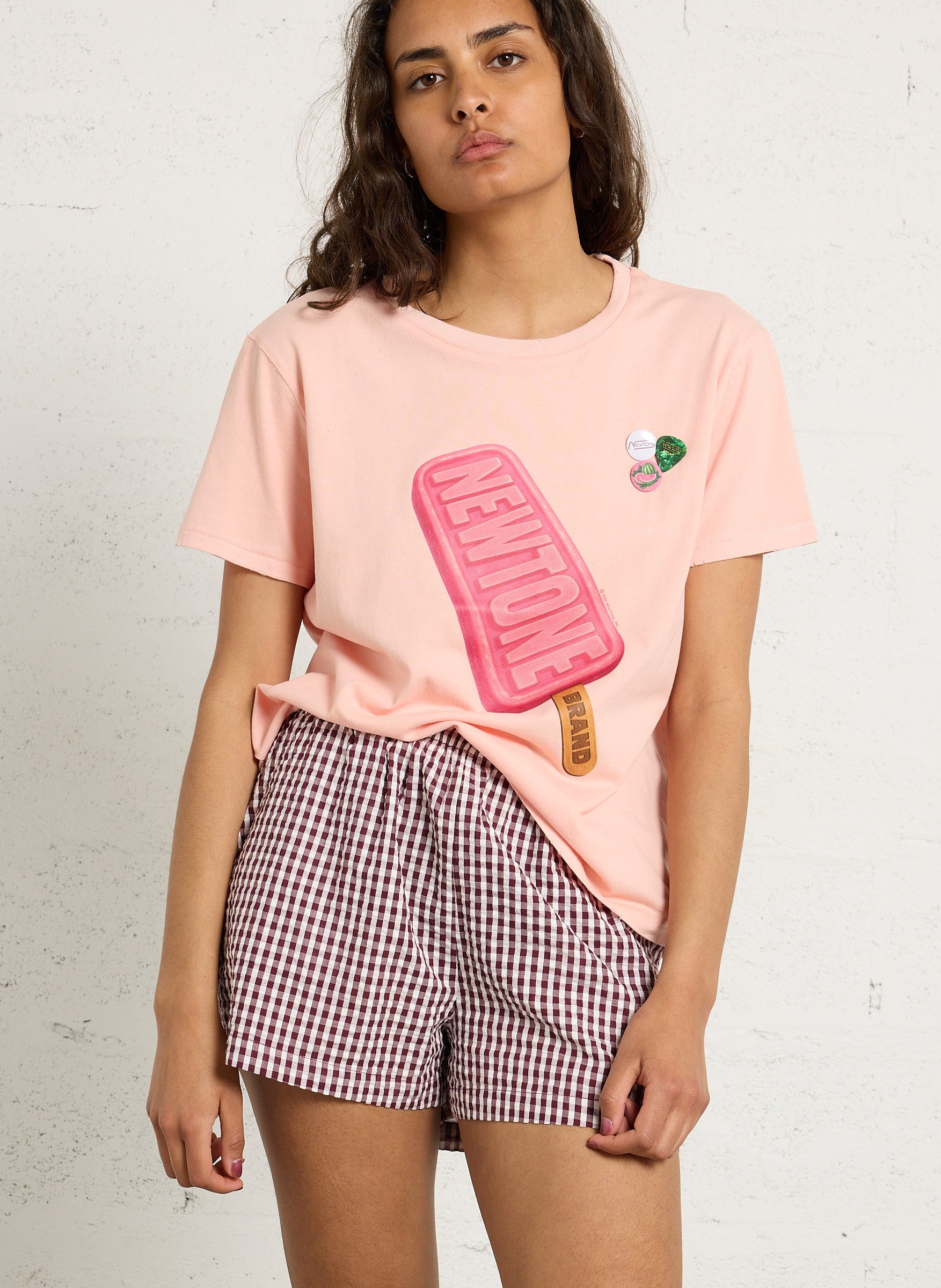 Tee-shirt col rond en coton NEWTONE