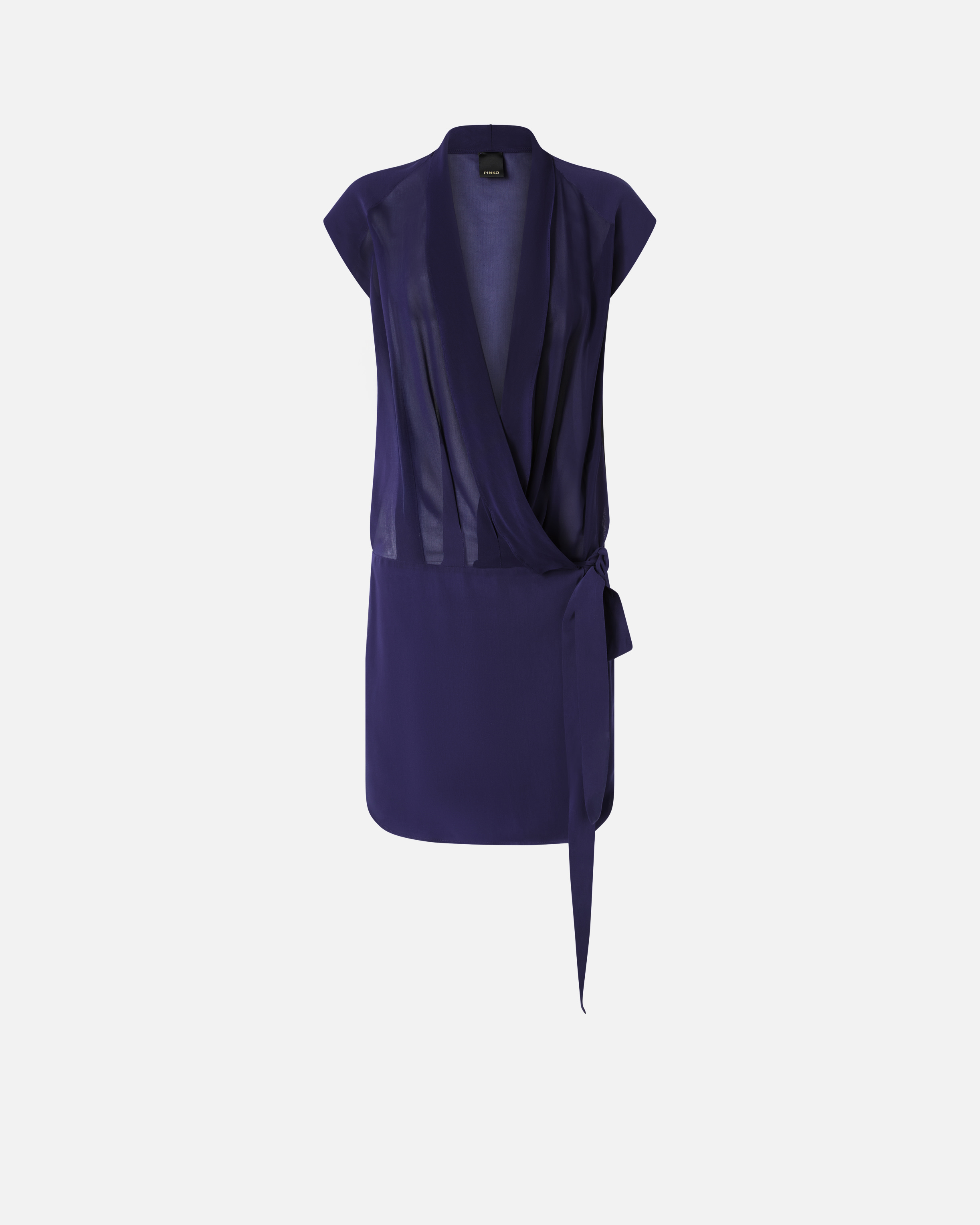 Robe portefeuille courte avec détails transparents PINKO Violet