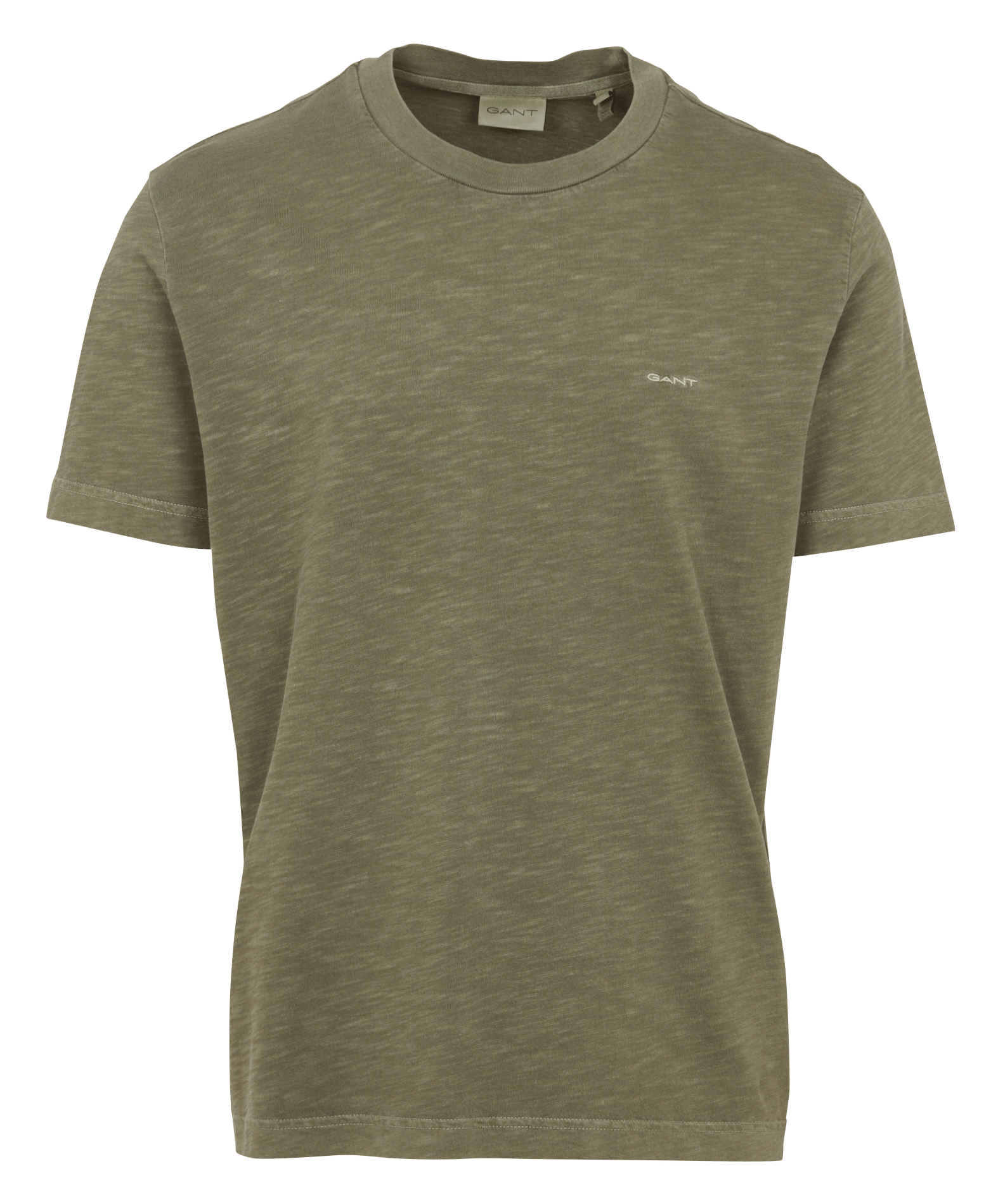 Tee-shirt droit col rond brodé en coton GANT