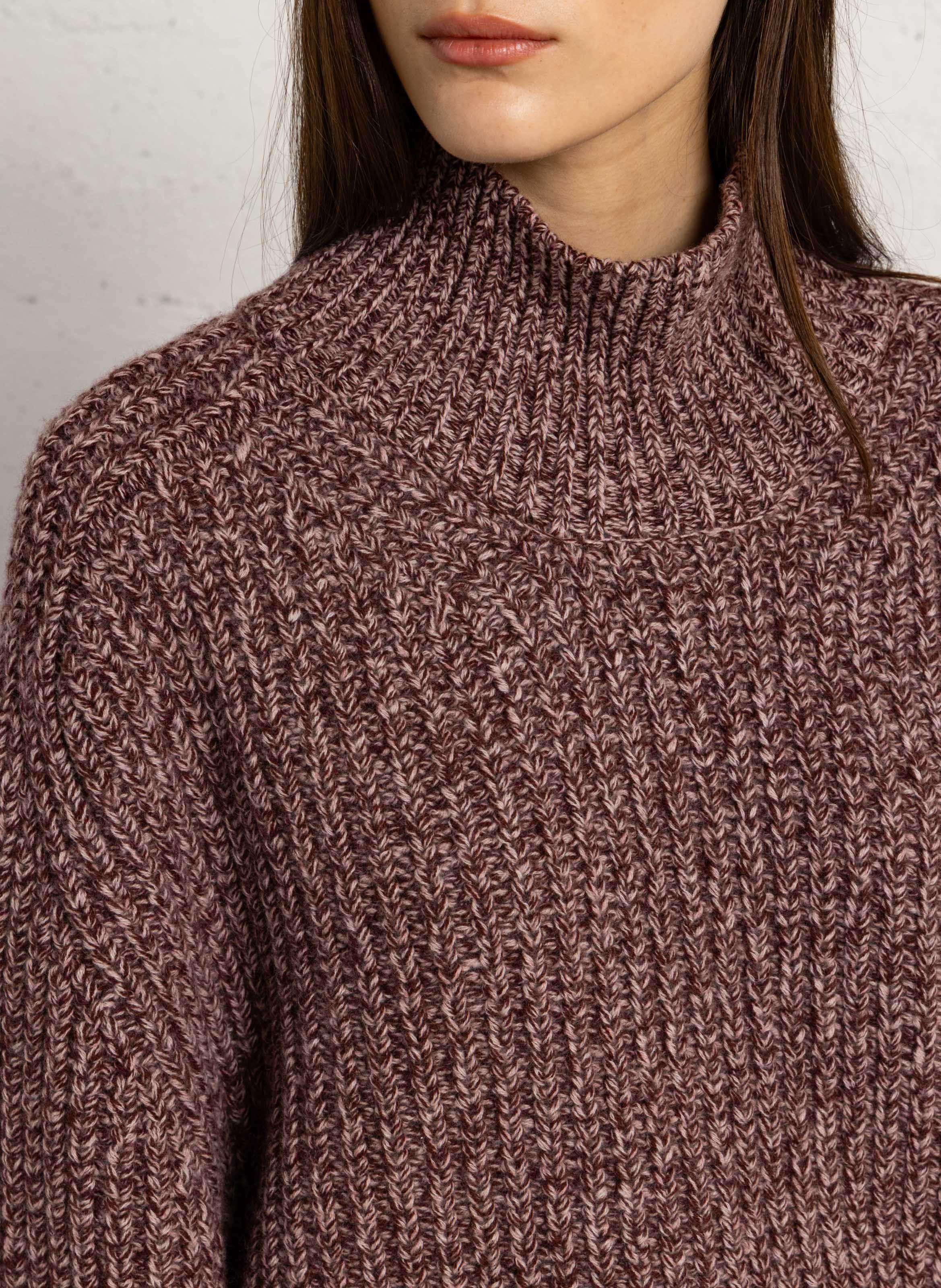 Oversized wool and cashmere sweater ANTIK BATIK Plums