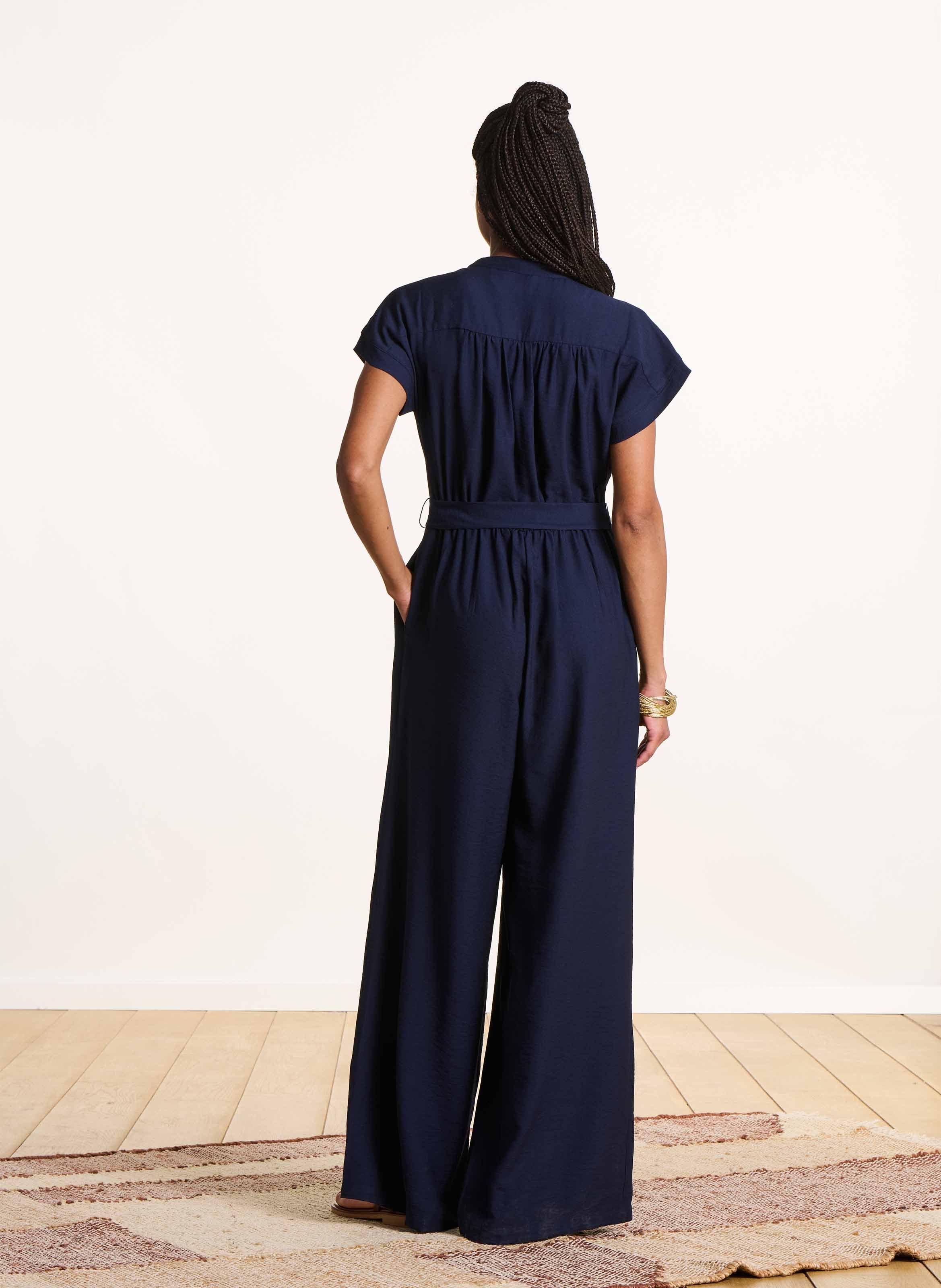 Combinaison droite col rond LA FEE MARABOUTEE Bleu