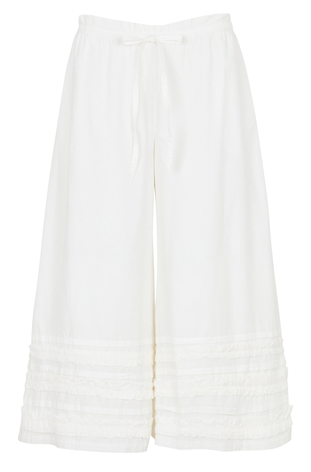 Organic cotton cropped pants DAMSON MADDER White