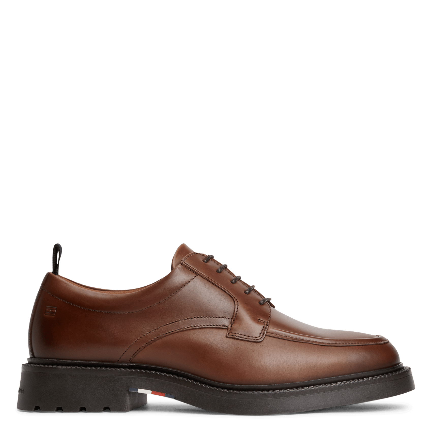 Leather Derby shoes TOMMY HILFIGER Brown