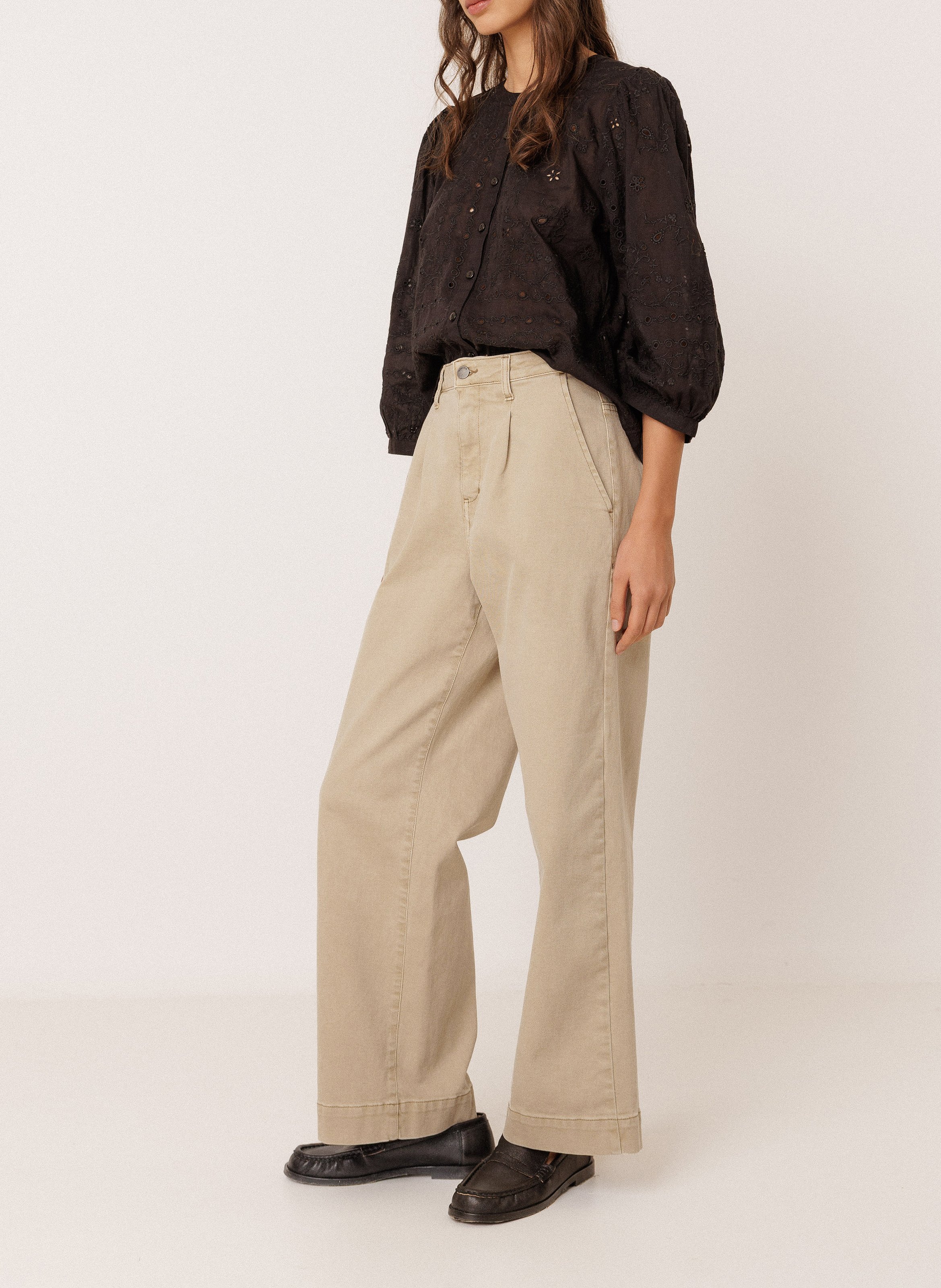 Oversized cotton shirt INDI & COLD Black