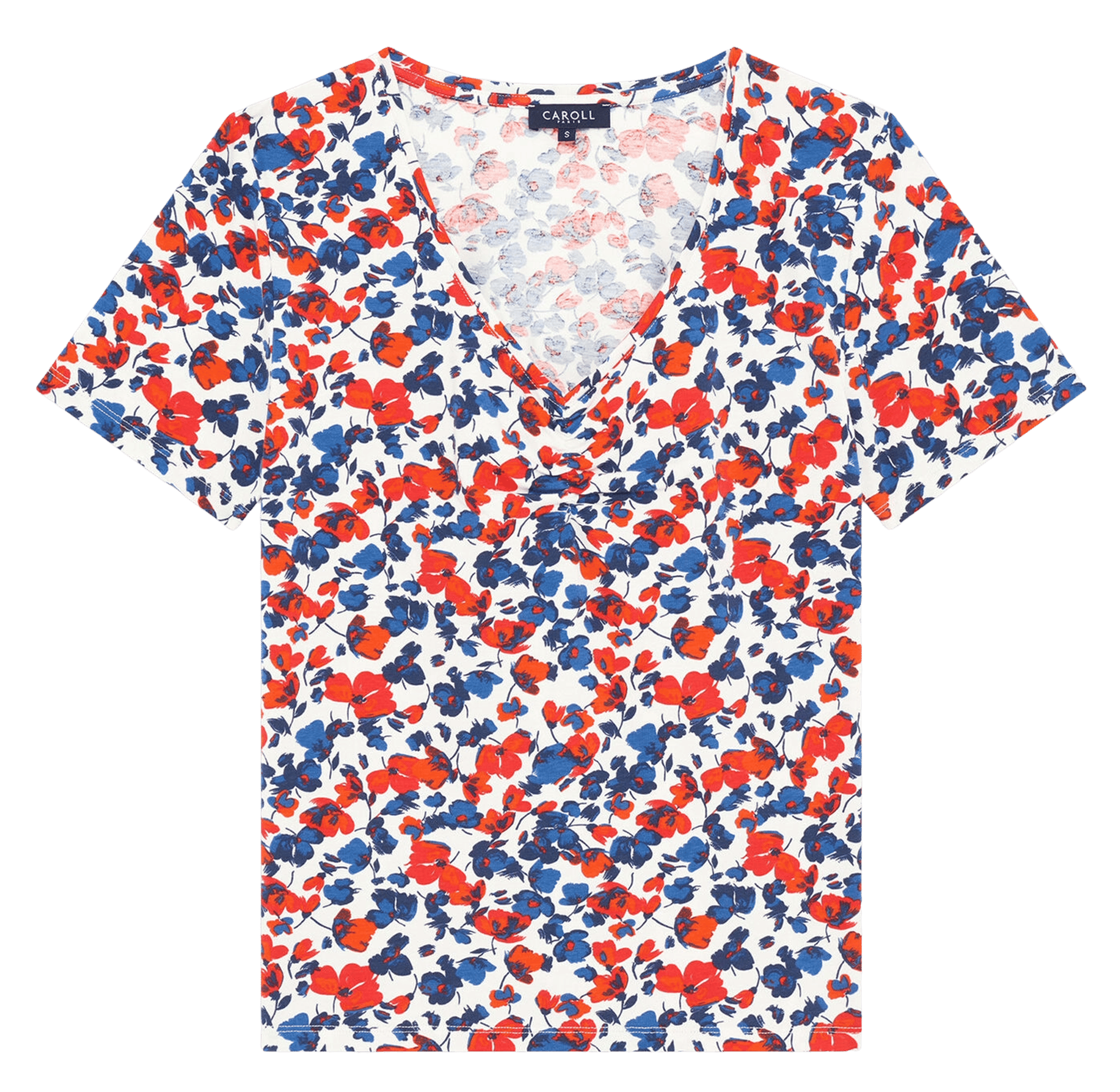 Top met bloemenprint CAROLL Beige