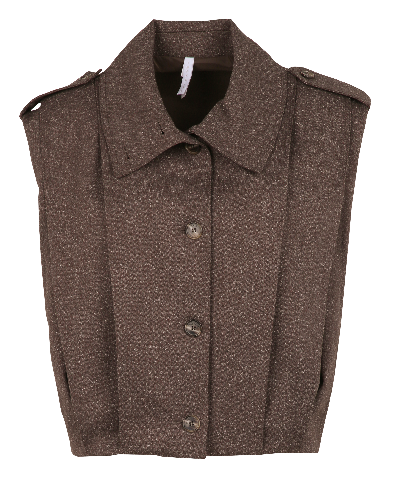 Straight-cut jacket with classic collar IMPERIAL Brown