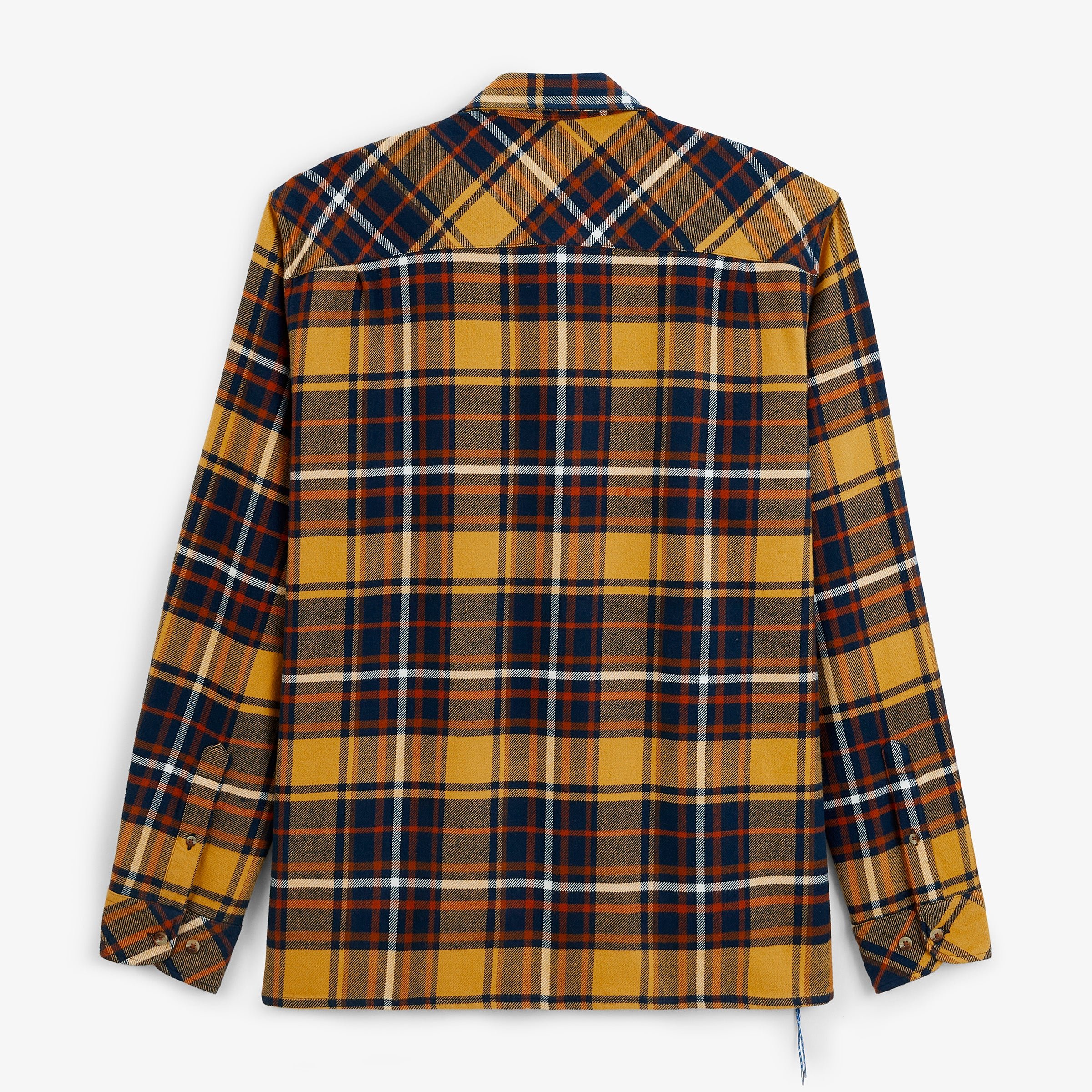 Chevron checkered tartan overshirt SERGE BLANCO Yellow
