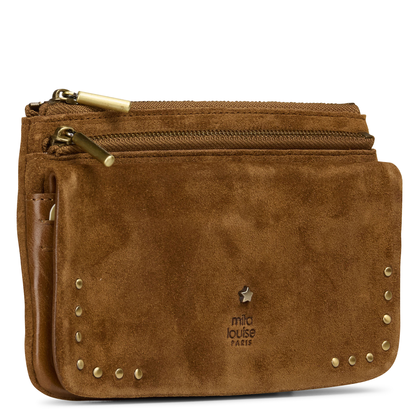Portefeuille en cuir MILA LOUISE Beige